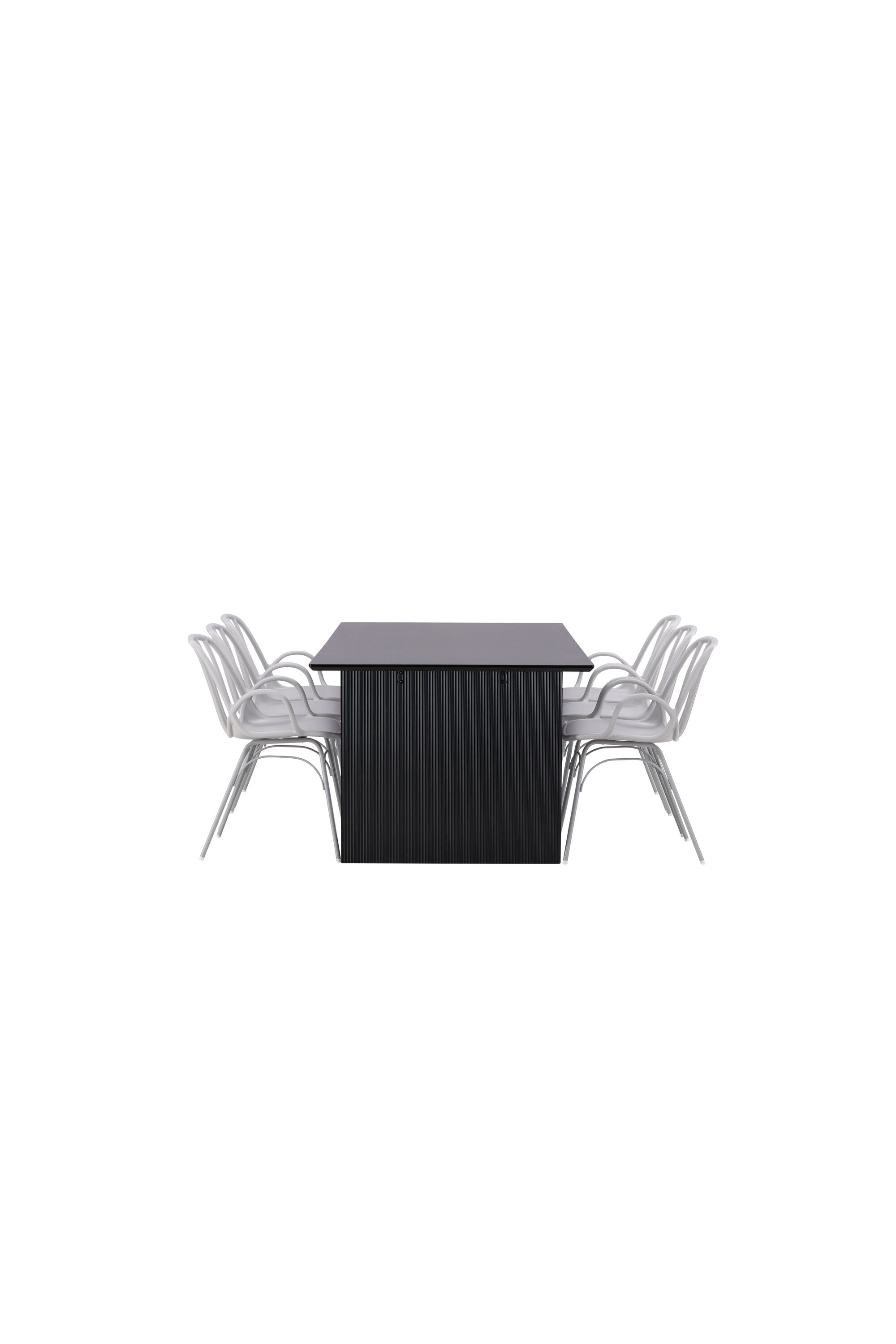 Vail Esszimmerset + Dyrön 200cm/6St. in Greige präsentiert im Onlineshop von KAQTU Design AG. Esszimmerset ist von Venture Home