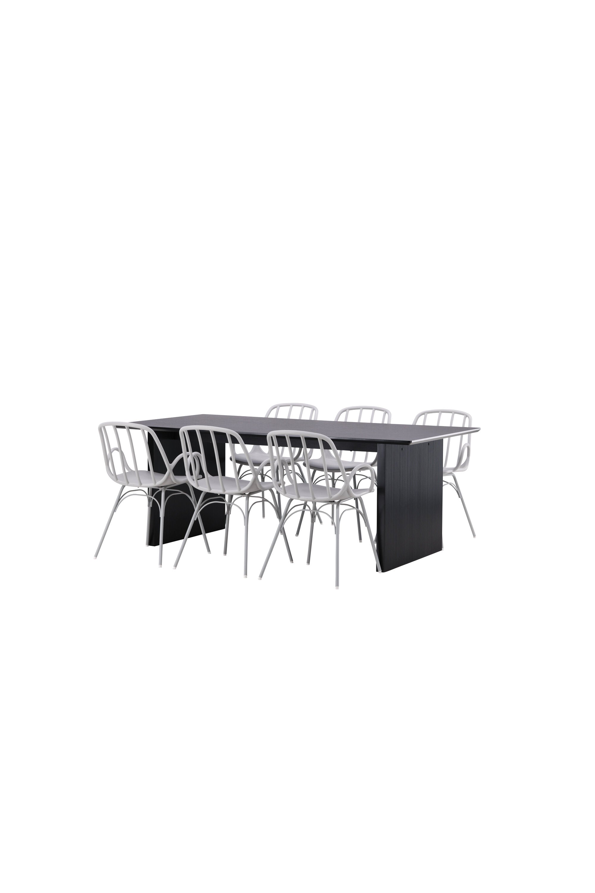 Vail Esszimmerset + Dyrön 200cm/6St. in Greige präsentiert im Onlineshop von KAQTU Design AG. Esszimmerset ist von Venture Home