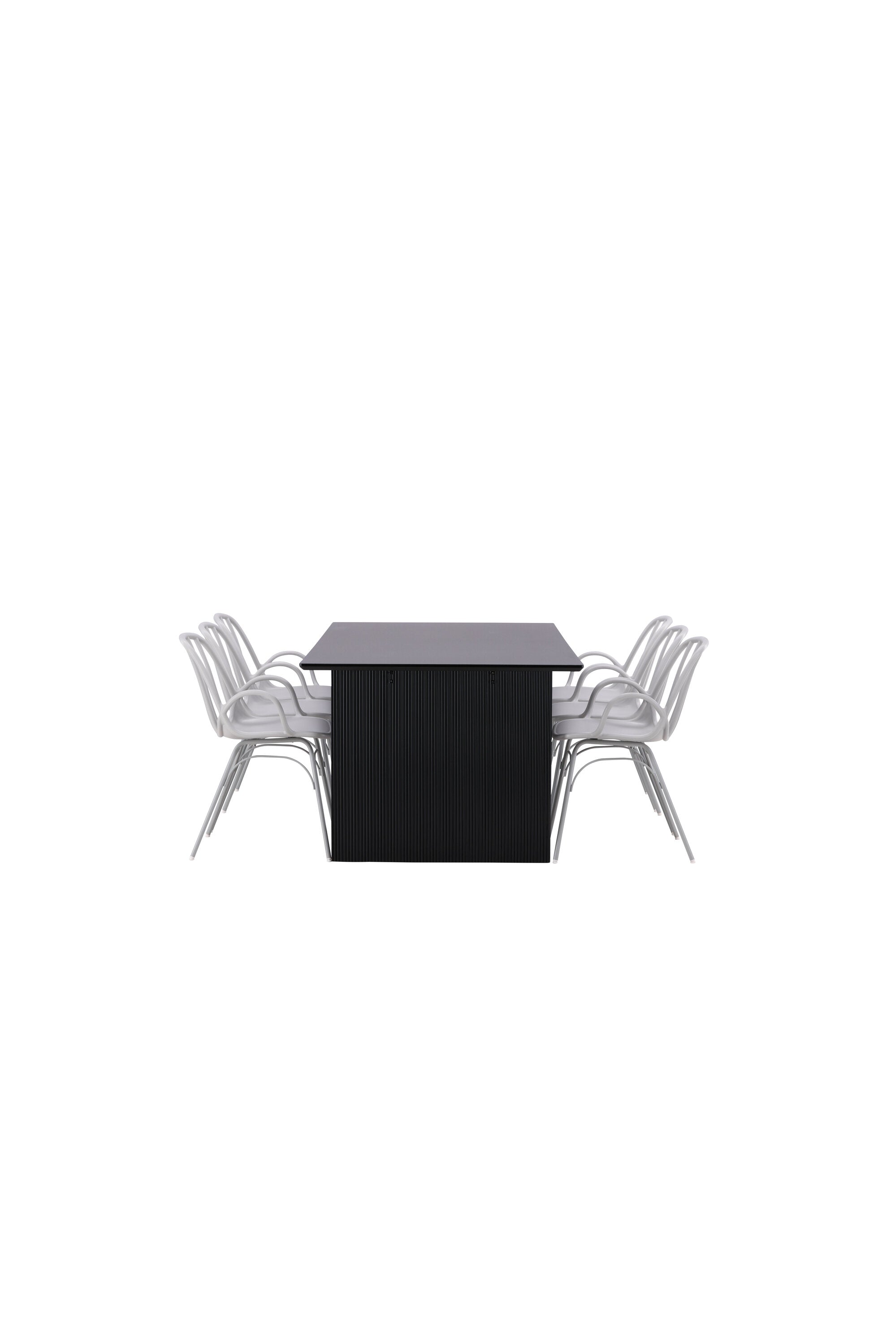 Vail Esszimmerset + Dyrön 200cm/6St. in Greige präsentiert im Onlineshop von KAQTU Design AG. Esszimmerset ist von Venture Home