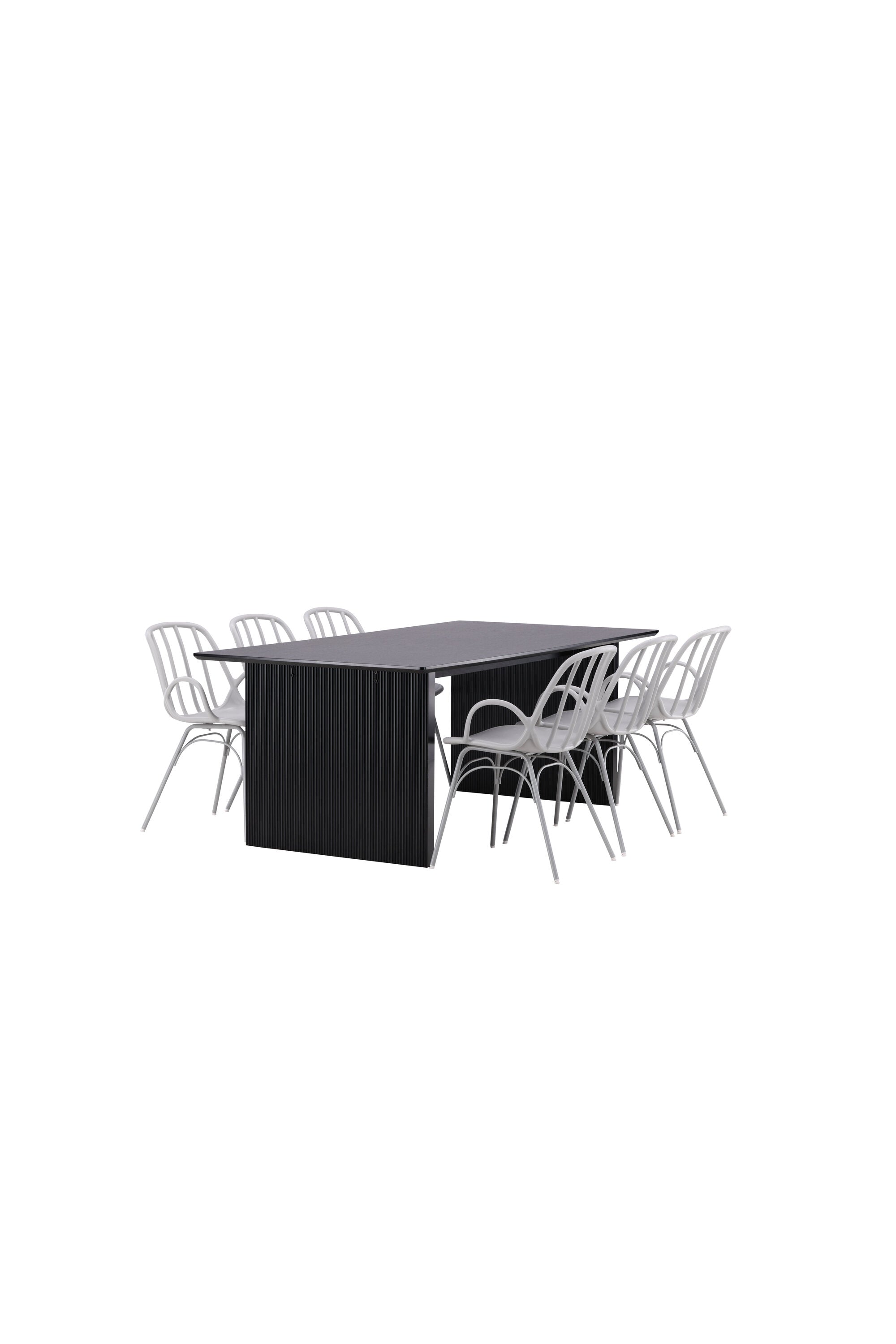 Vail Esszimmerset + Dyrön 200cm/6St. in Greige präsentiert im Onlineshop von KAQTU Design AG. Esszimmerset ist von Venture Home