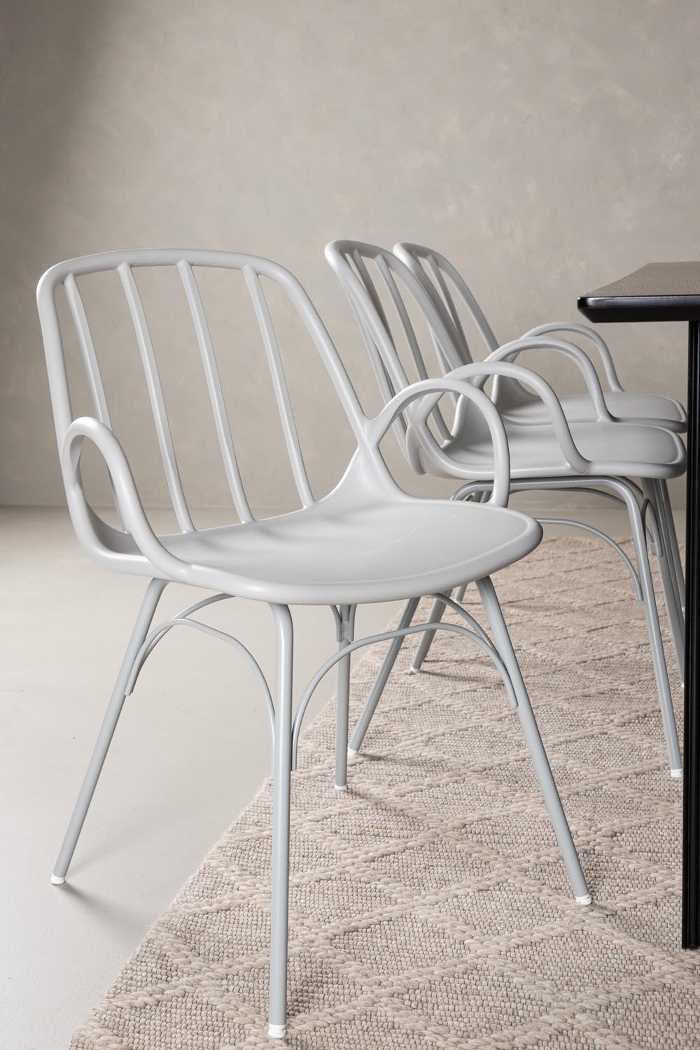 Vail Esszimmerset + Dyrön 200cm/6St. in Greige präsentiert im Onlineshop von KAQTU Design AG. Esszimmerset ist von Venture Home
