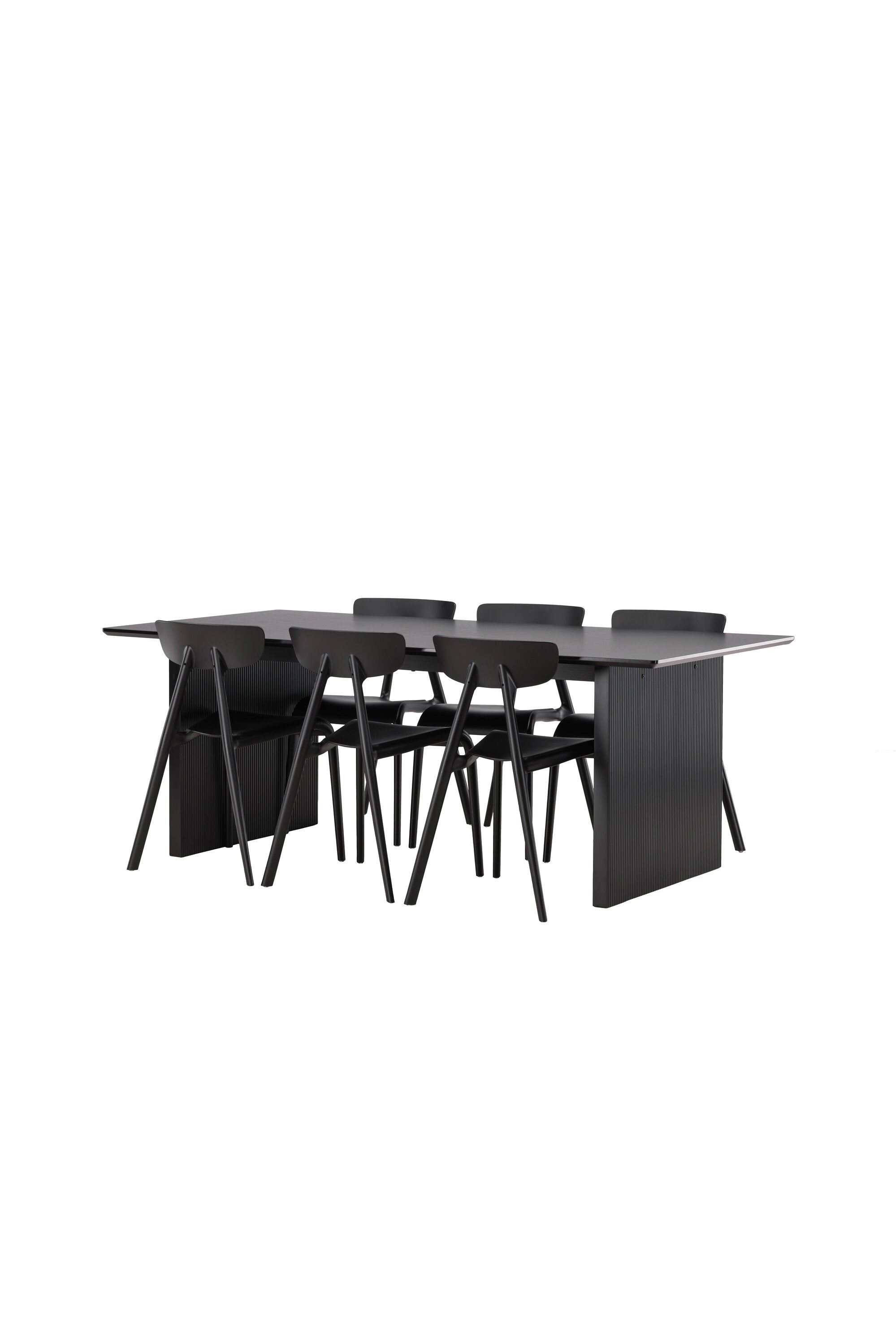 Vail Esszimmerset + Ursholmen 200cm/6St. in Schwarz präsentiert im Onlineshop von KAQTU Design AG. Esszimmerset ist von Venture Home