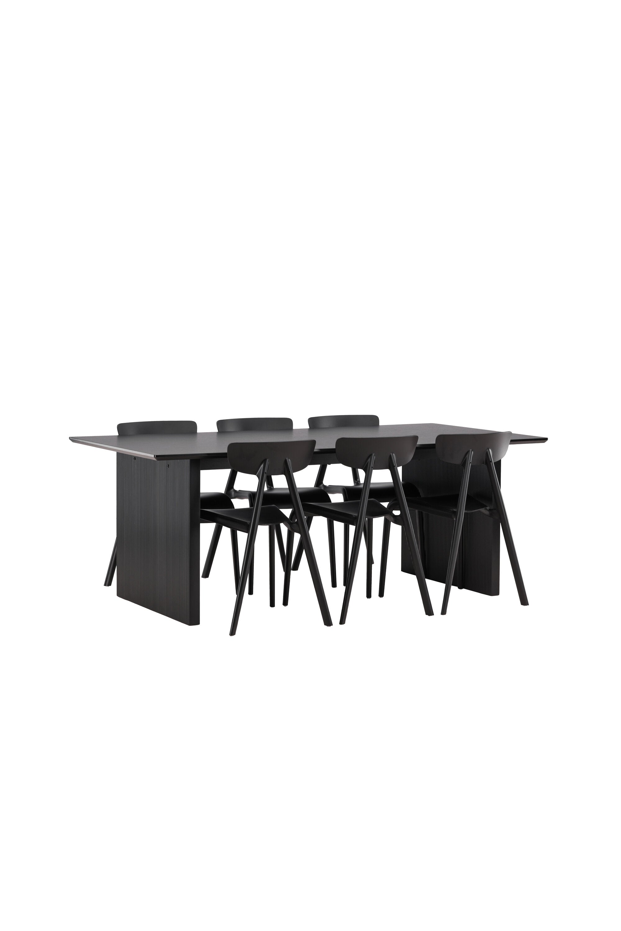 Vail Esszimmerset + Ursholmen 200cm/6St. in Schwarz präsentiert im Onlineshop von KAQTU Design AG. Esszimmerset ist von Venture Home