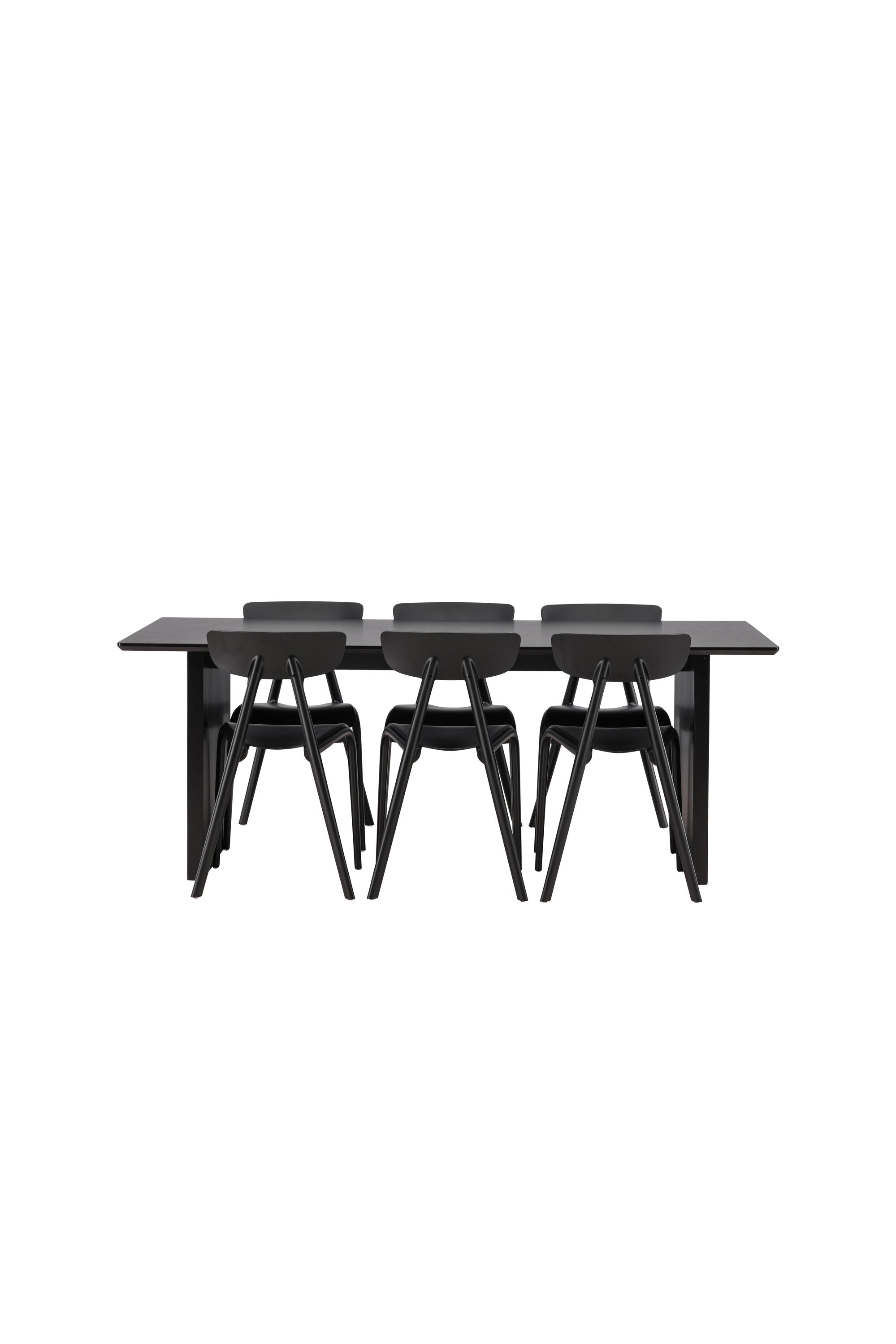 Vail Esszimmerset + Ursholmen 200cm/6St. in Schwarz präsentiert im Onlineshop von KAQTU Design AG. Esszimmerset ist von Venture Home