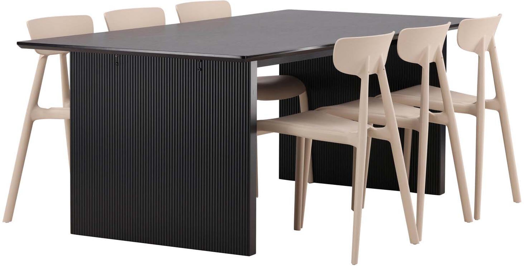 Vail Esszimmerset + Ursholmen 200cm/6St.: Modernes Design trifft Funktionalität für stilvolle Esszimmermomente.