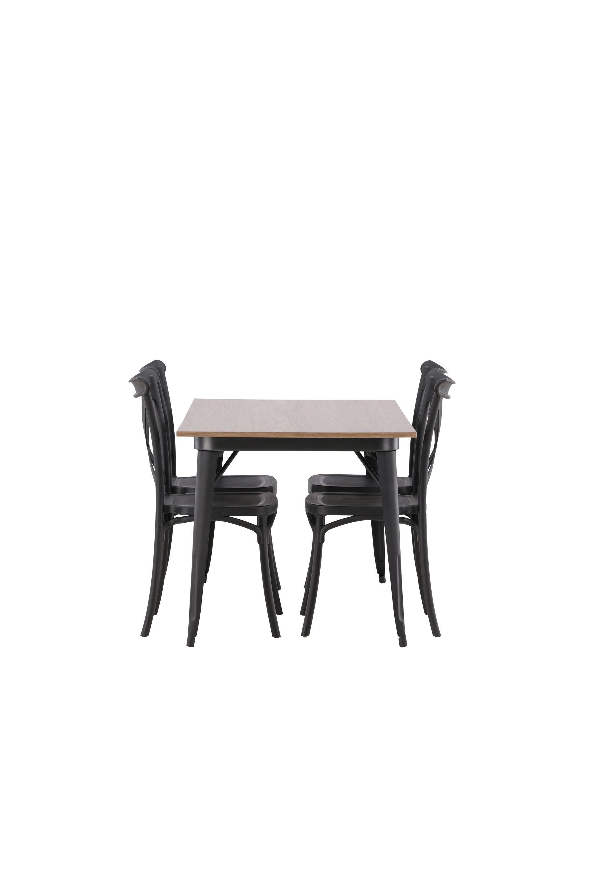 Tempe Esszimmerset + Crosett 140cm/4St. in Schwarz präsentiert im Onlineshop von KAQTU Design AG. Esszimmerset ist von Venture Home