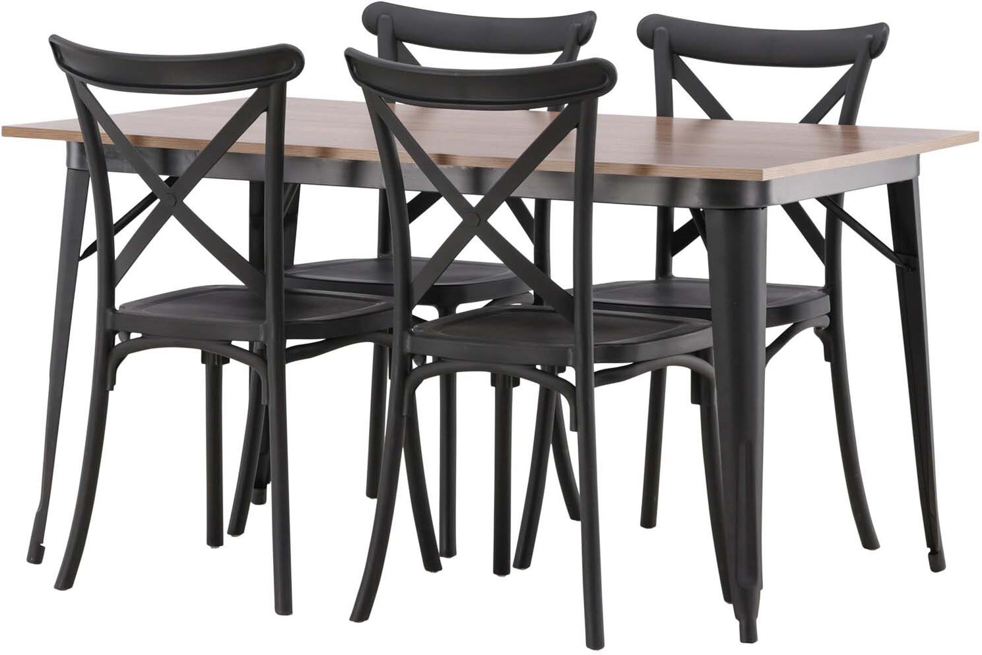 Modernes Tempe Esszimmerset, 140cm, 4 Stühle, von Venture Home.