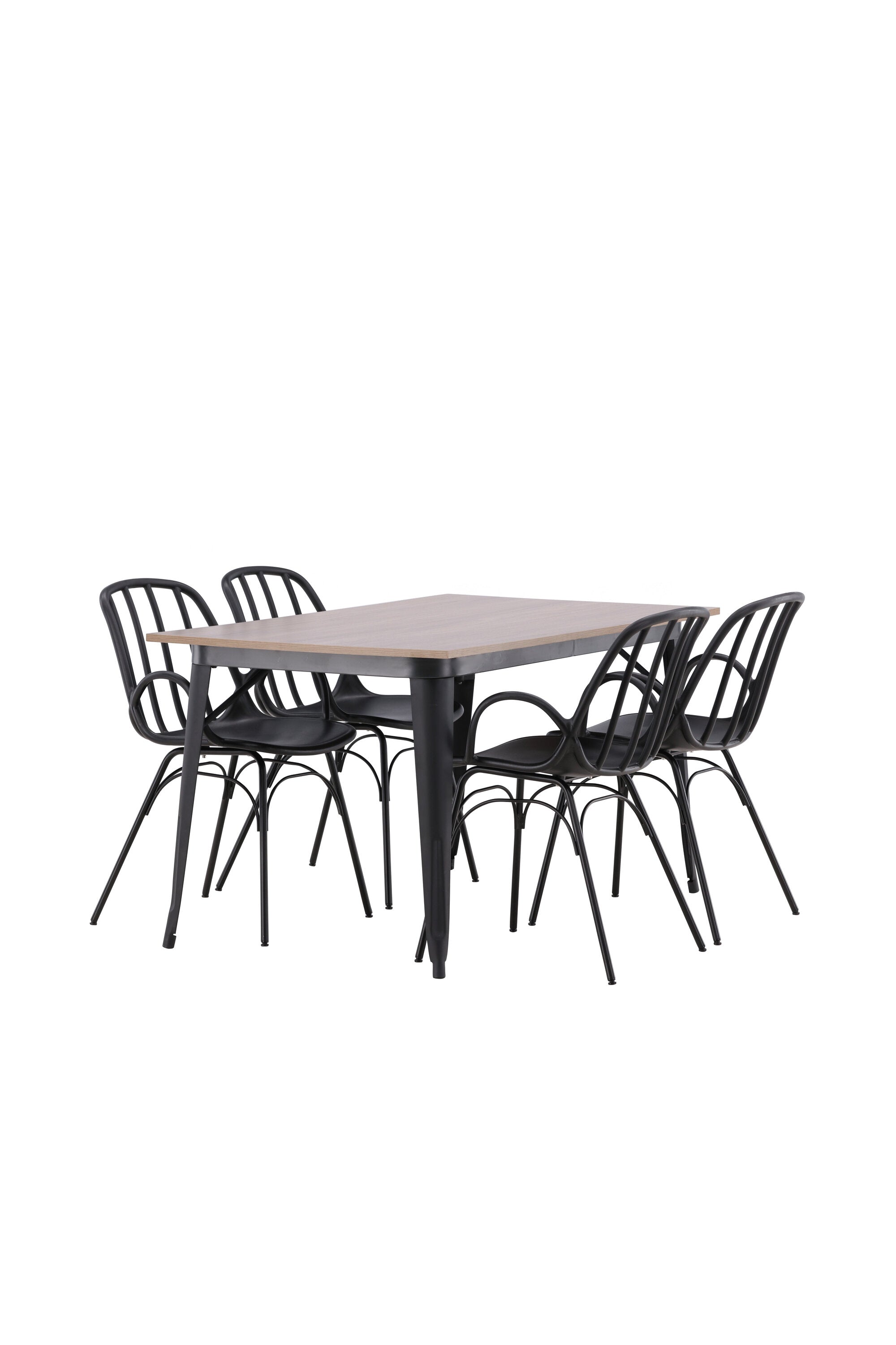 Tempe Esszimmerset + Dyrön 140cm/4St. in Schwarz präsentiert im Onlineshop von KAQTU Design AG. Esszimmerset ist von Venture Home