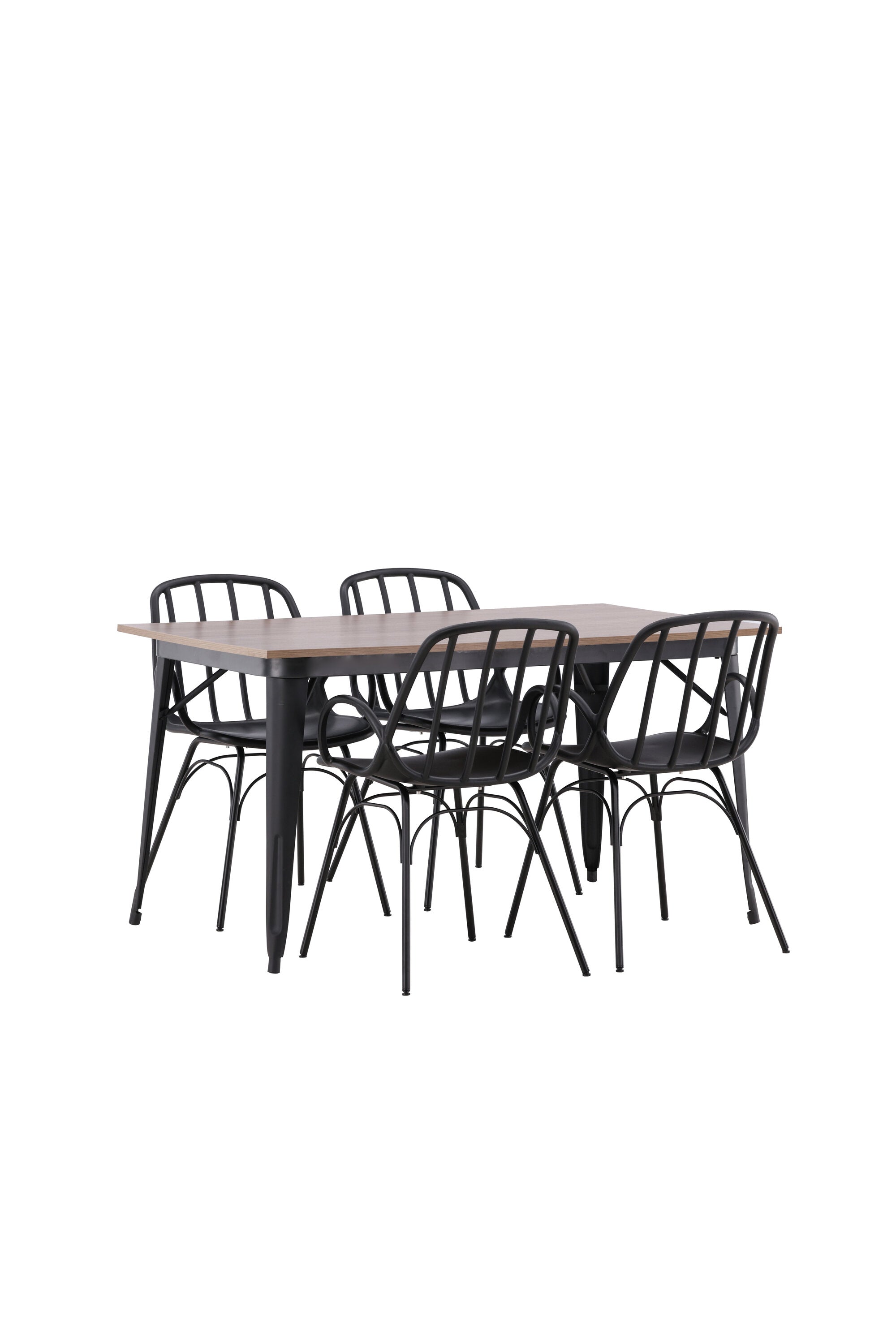 Tempe Esszimmerset + Dyrön 140cm/4St. in Schwarz präsentiert im Onlineshop von KAQTU Design AG. Esszimmerset ist von Venture Home