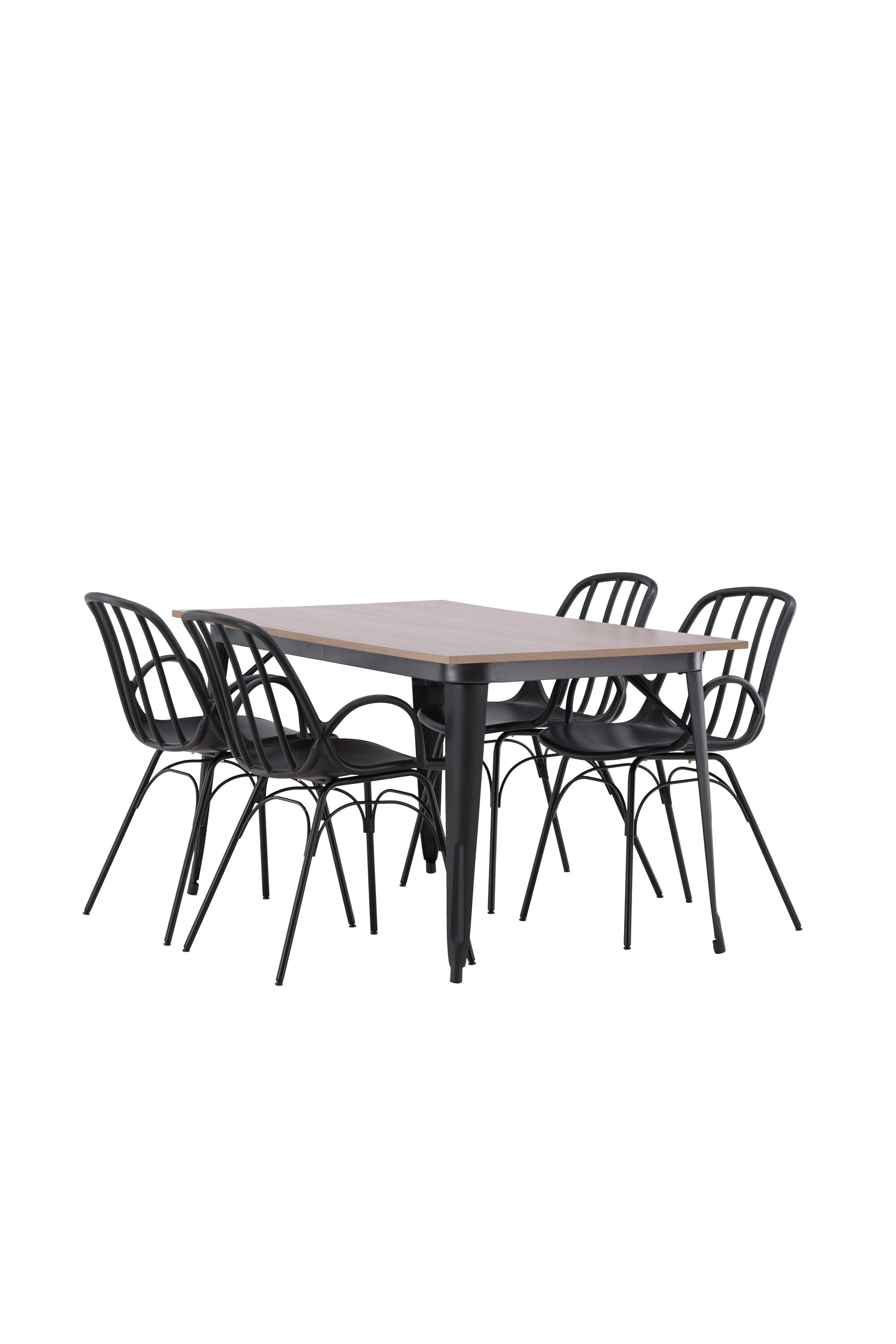 Tempe Esszimmerset + Dyrön 140cm/4St. in Schwarz präsentiert im Onlineshop von KAQTU Design AG. Esszimmerset ist von Venture Home