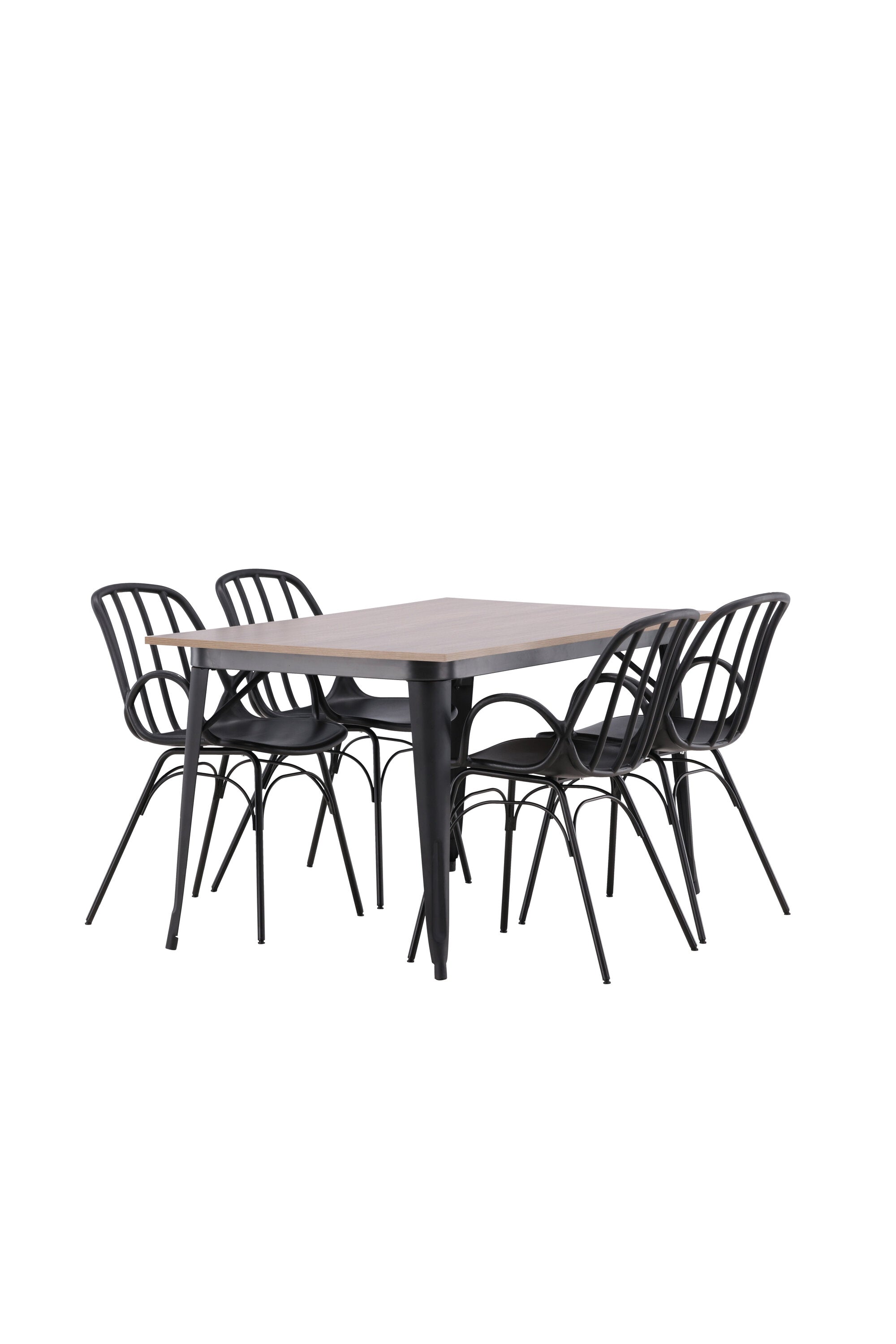 Tempe Esszimmerset + Dyrön 140cm/4St. in Schwarz präsentiert im Onlineshop von KAQTU Design AG. Esszimmerset ist von Venture Home