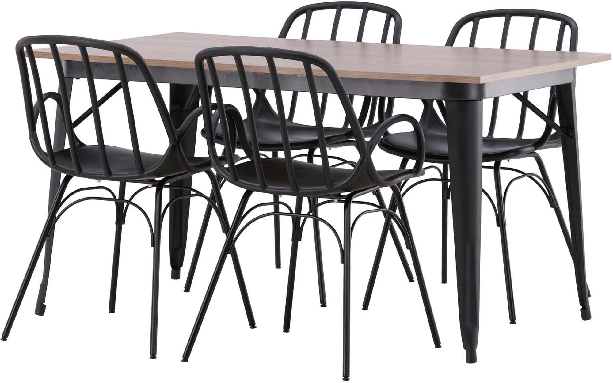 Erleben Sie das Tempe Esszimmerset + Dyrön 140cm/4St. von Venture Home – stilvolles skandinavisches Design, robuste Materialien und perfekten Komfort für Ihr Zuhause.