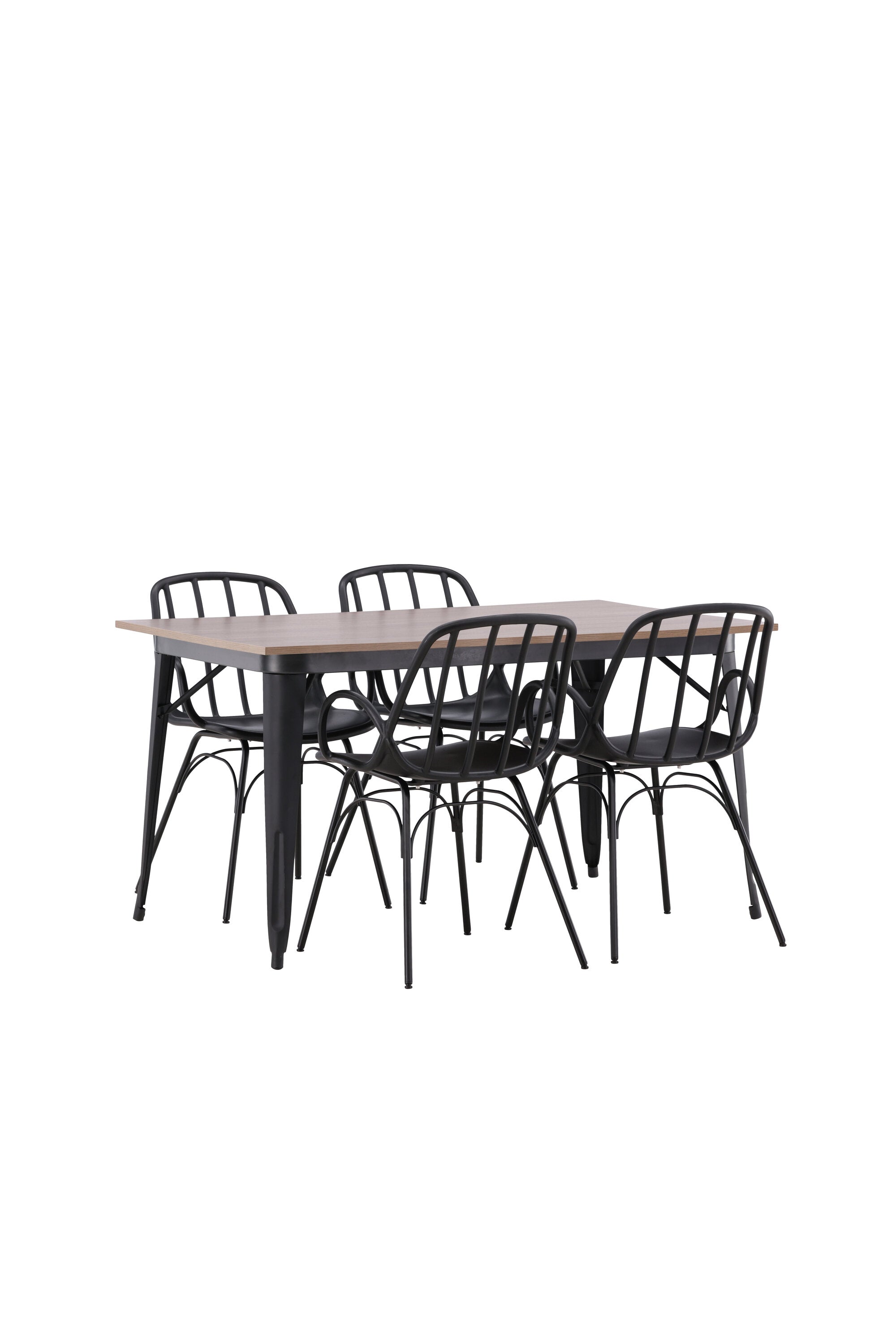 Tempe Esszimmerset + Dyrön 140cm/4St. in Schwarz präsentiert im Onlineshop von KAQTU Design AG. Esszimmerset ist von Venture Home