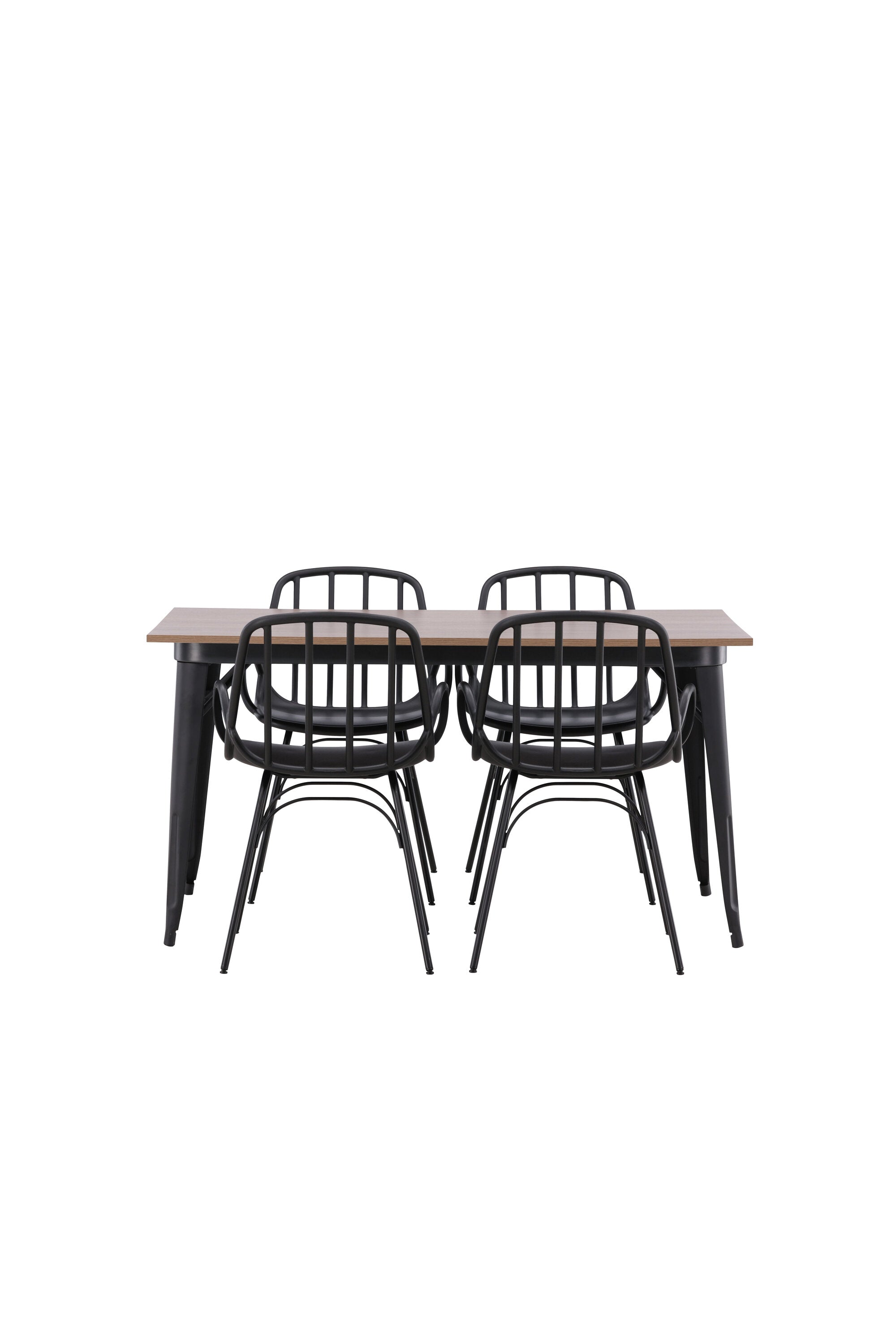 Tempe Esszimmerset + Dyrön 140cm/4St. in Schwarz präsentiert im Onlineshop von KAQTU Design AG. Esszimmerset ist von Venture Home