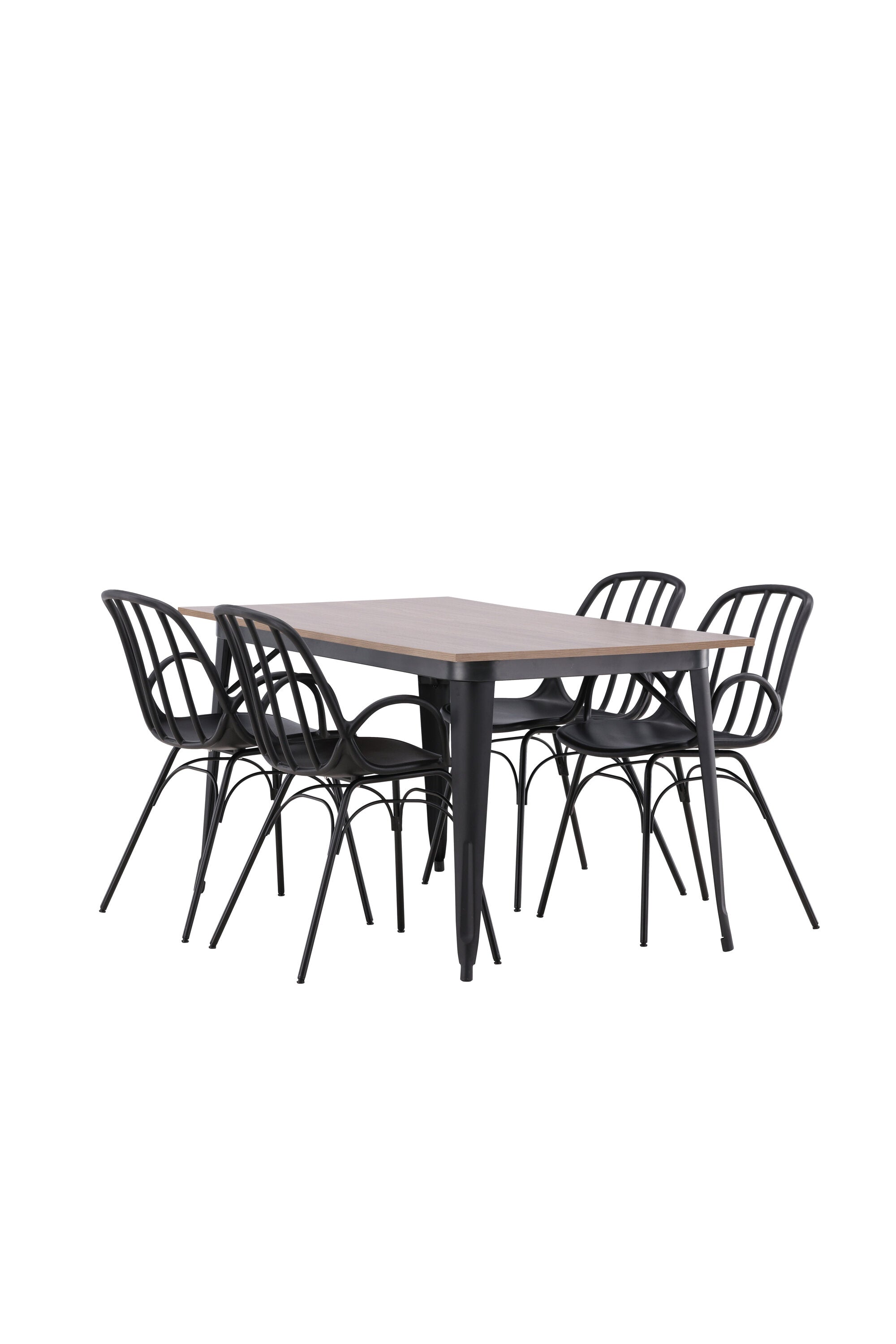 Tempe Esszimmerset + Dyrön 140cm/4St. in Schwarz präsentiert im Onlineshop von KAQTU Design AG. Esszimmerset ist von Venture Home