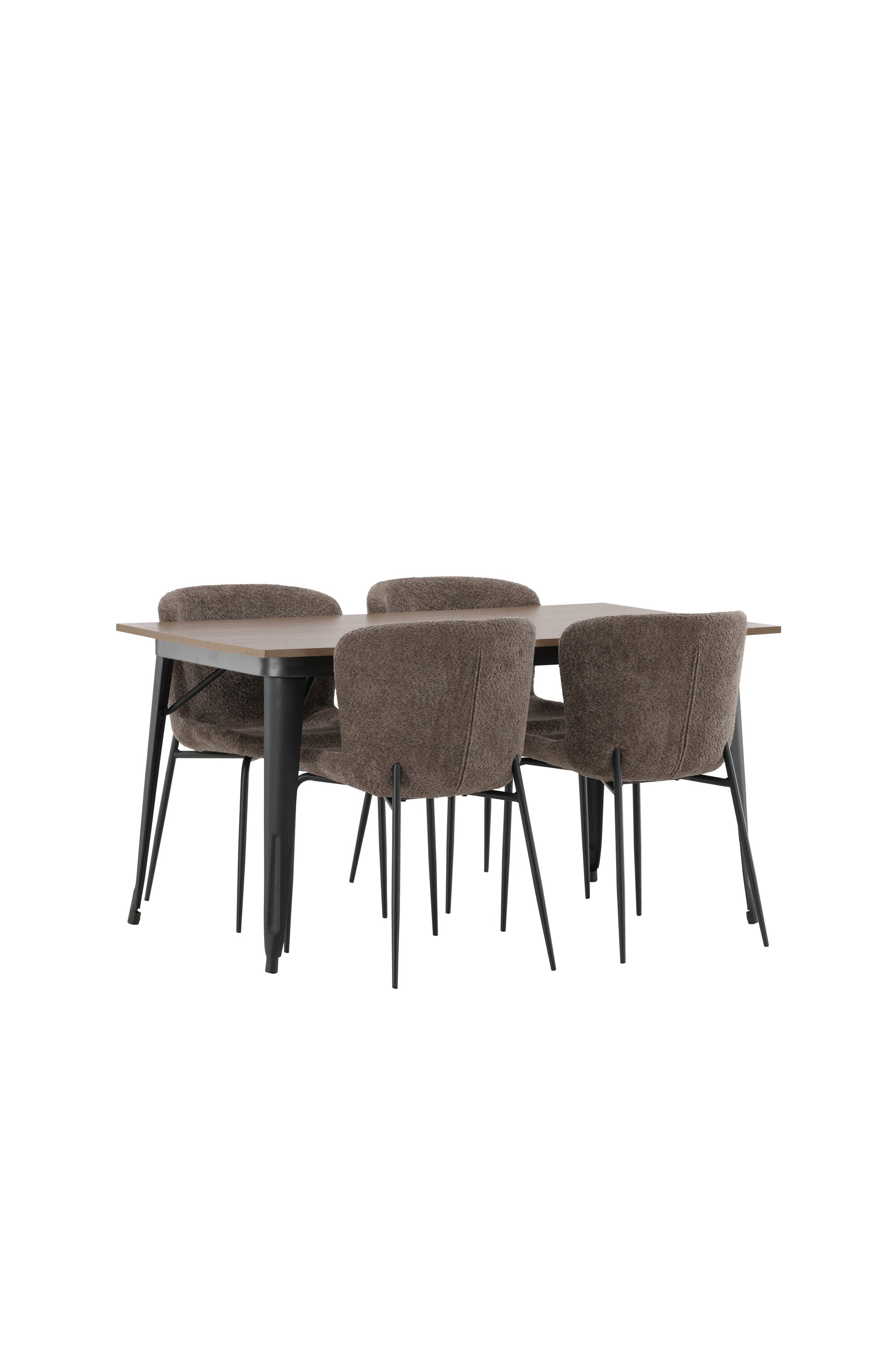 Tempe Esszimmerset + Modesto 140cm/4St. in Schwarz, Dunkelgrau präsentiert im Onlineshop von KAQTU Design AG. Esszimmerset ist von Venture Home