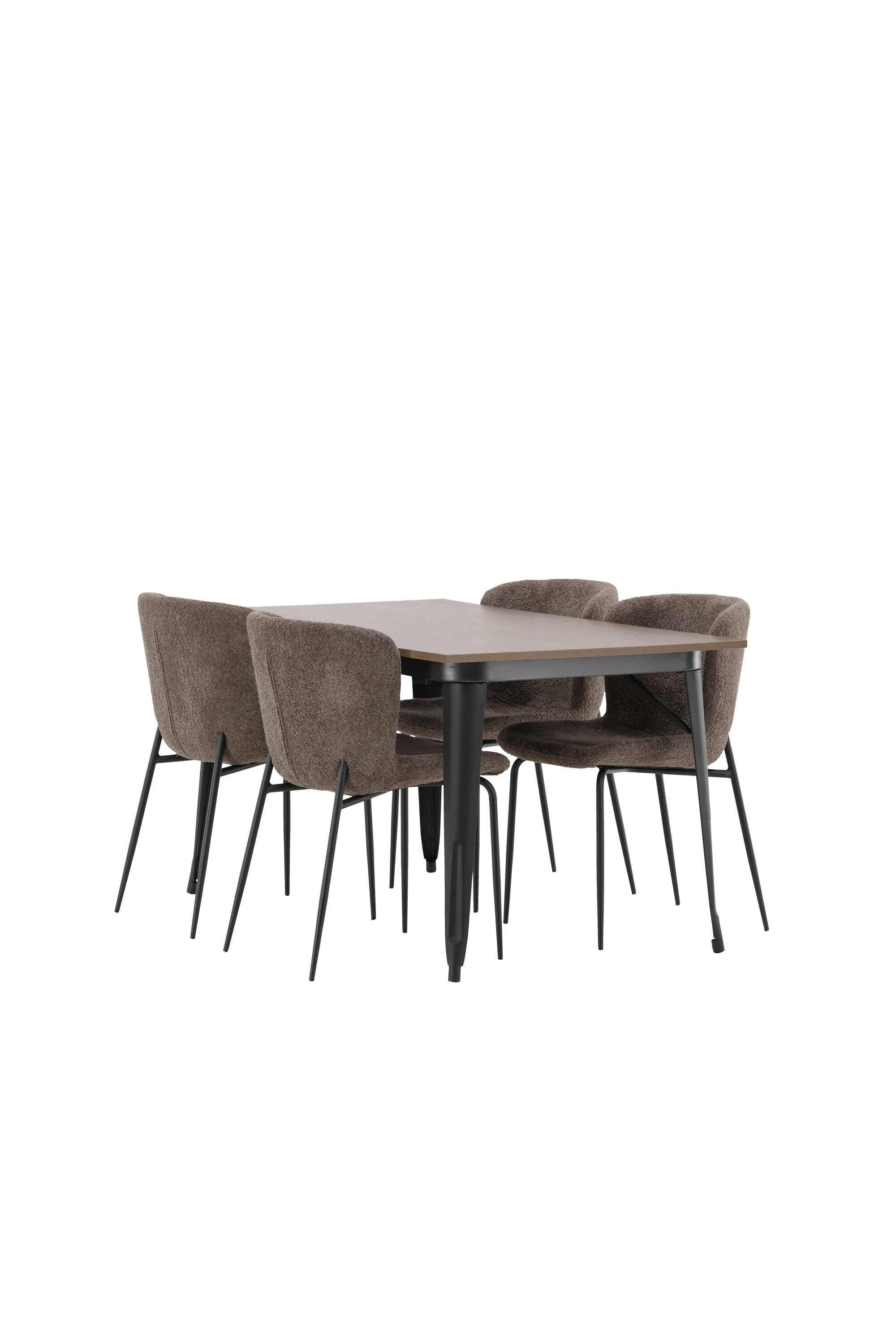 Tempe Esszimmerset + Modesto 140cm/4St. in Schwarz, Dunkelgrau präsentiert im Onlineshop von KAQTU Design AG. Esszimmerset ist von Venture Home