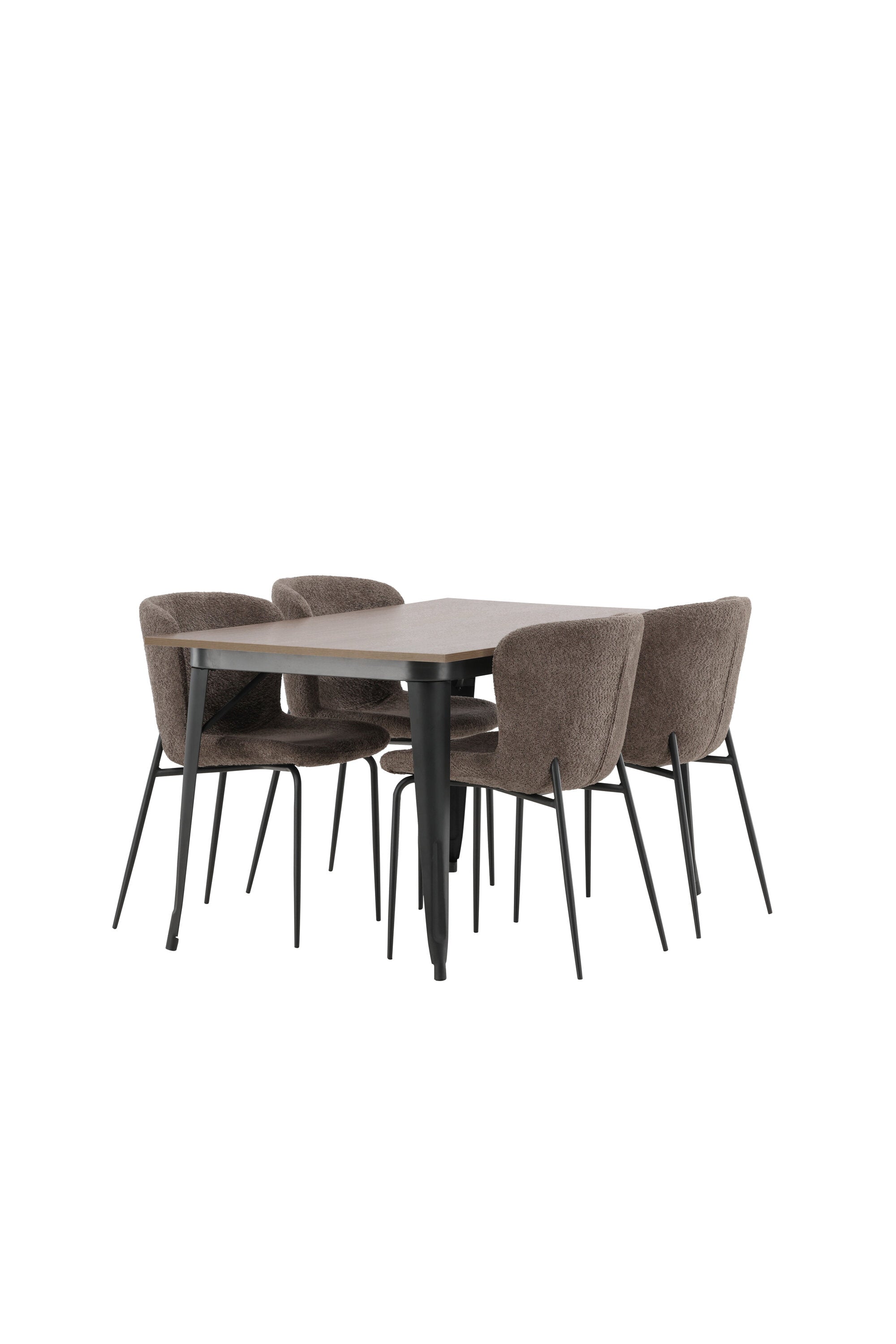 Tempe Esszimmerset + Modesto 140cm/4St. in Schwarz, Dunkelgrau präsentiert im Onlineshop von KAQTU Design AG. Esszimmerset ist von Venture Home