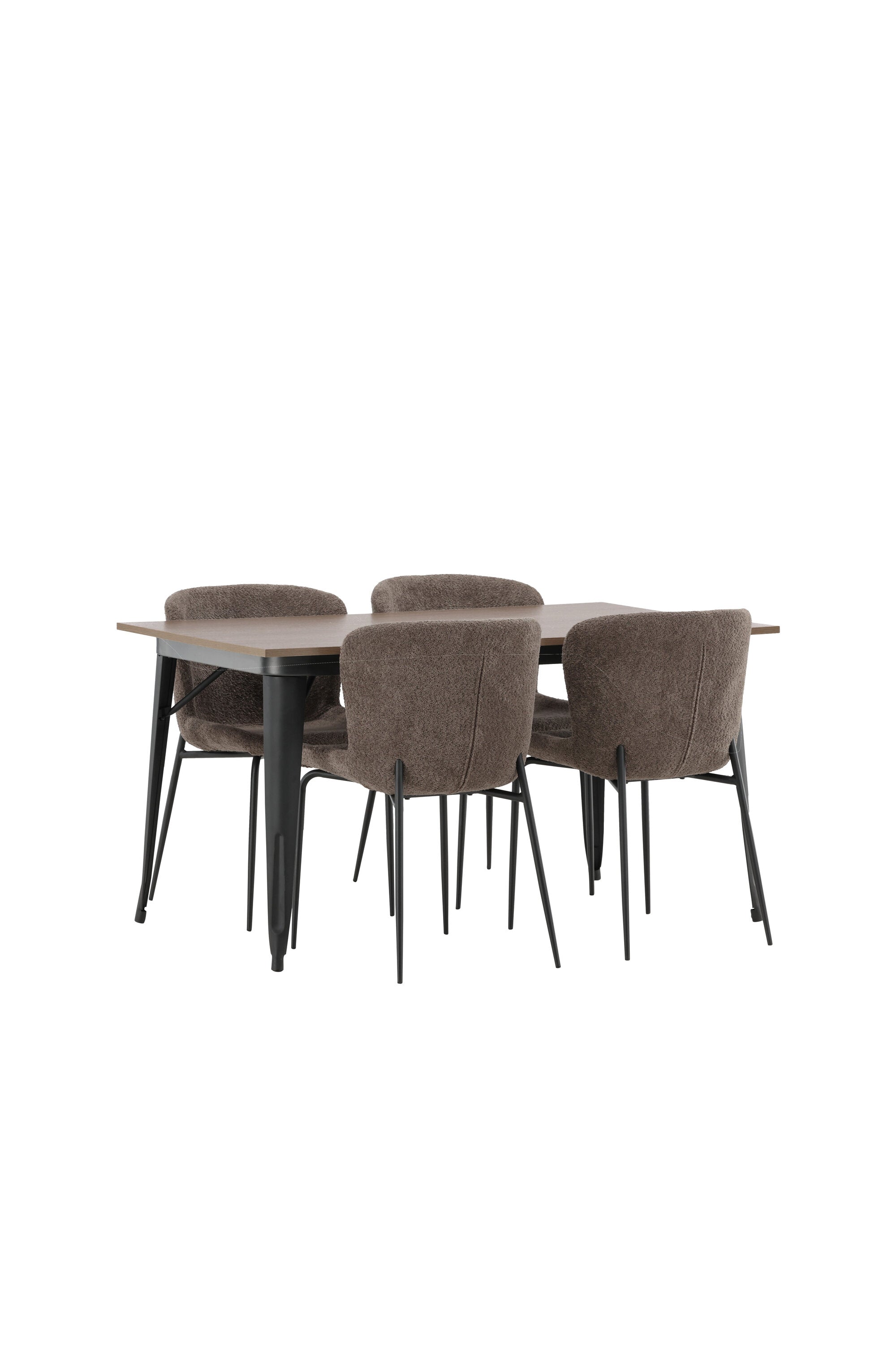 Tempe Esszimmerset + Modesto 140cm/4St. in Schwarz, Dunkelgrau präsentiert im Onlineshop von KAQTU Design AG. Esszimmerset ist von Venture Home