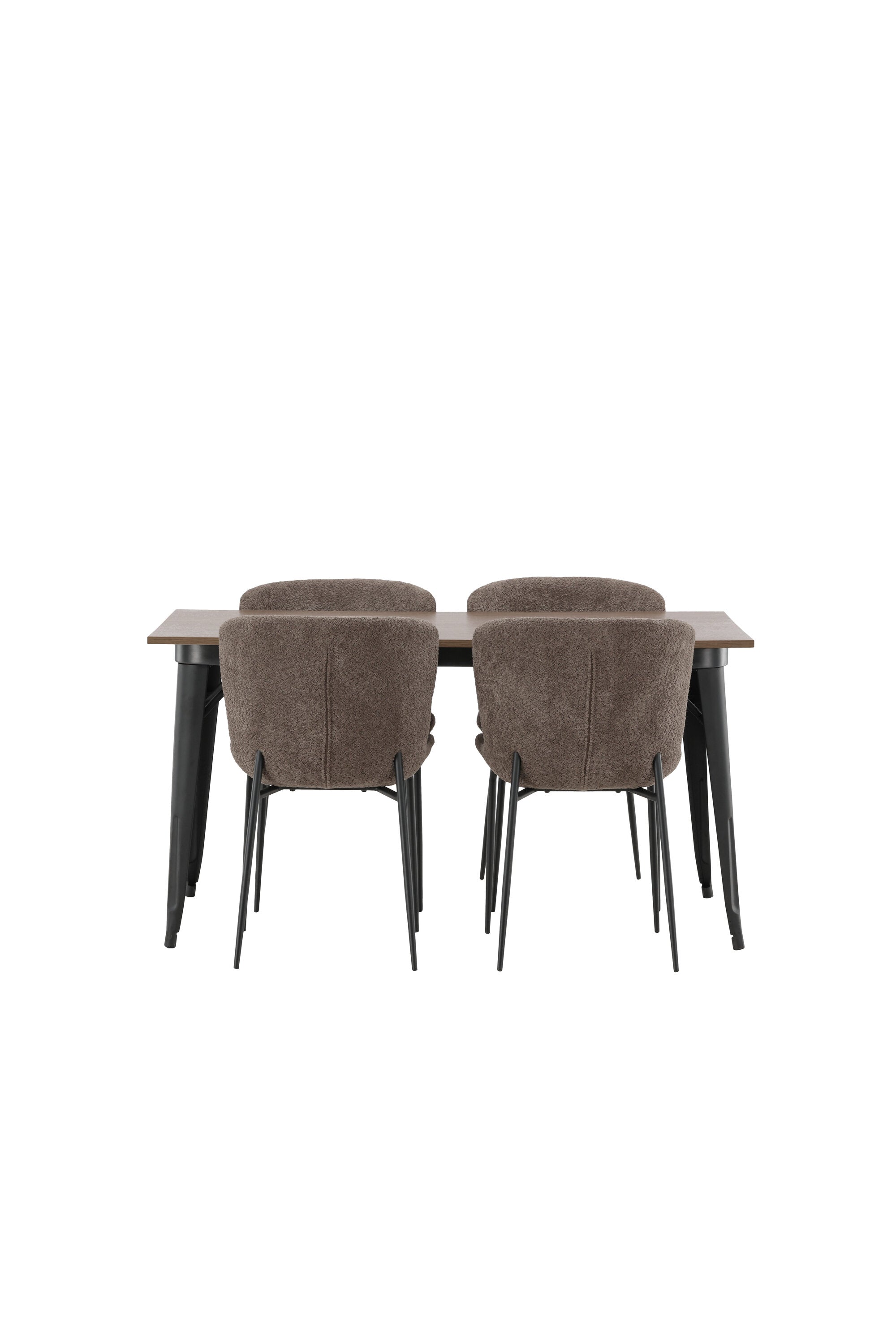 Tempe Esszimmerset + Modesto 140cm/4St. in Schwarz, Dunkelgrau präsentiert im Onlineshop von KAQTU Design AG. Esszimmerset ist von Venture Home