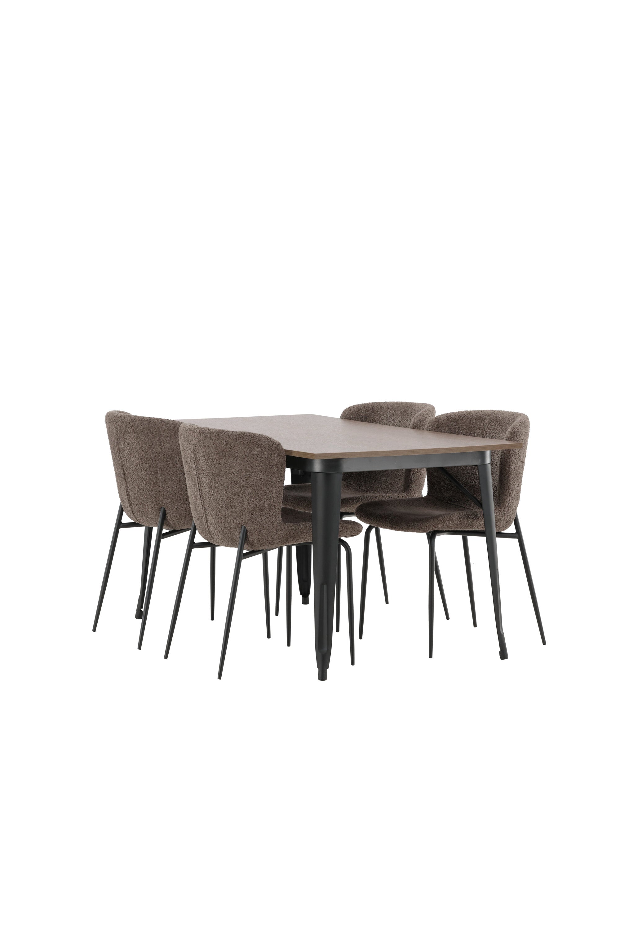 Tempe Esszimmerset + Modesto 140cm/4St. in Schwarz, Dunkelgrau präsentiert im Onlineshop von KAQTU Design AG. Esszimmerset ist von Venture Home