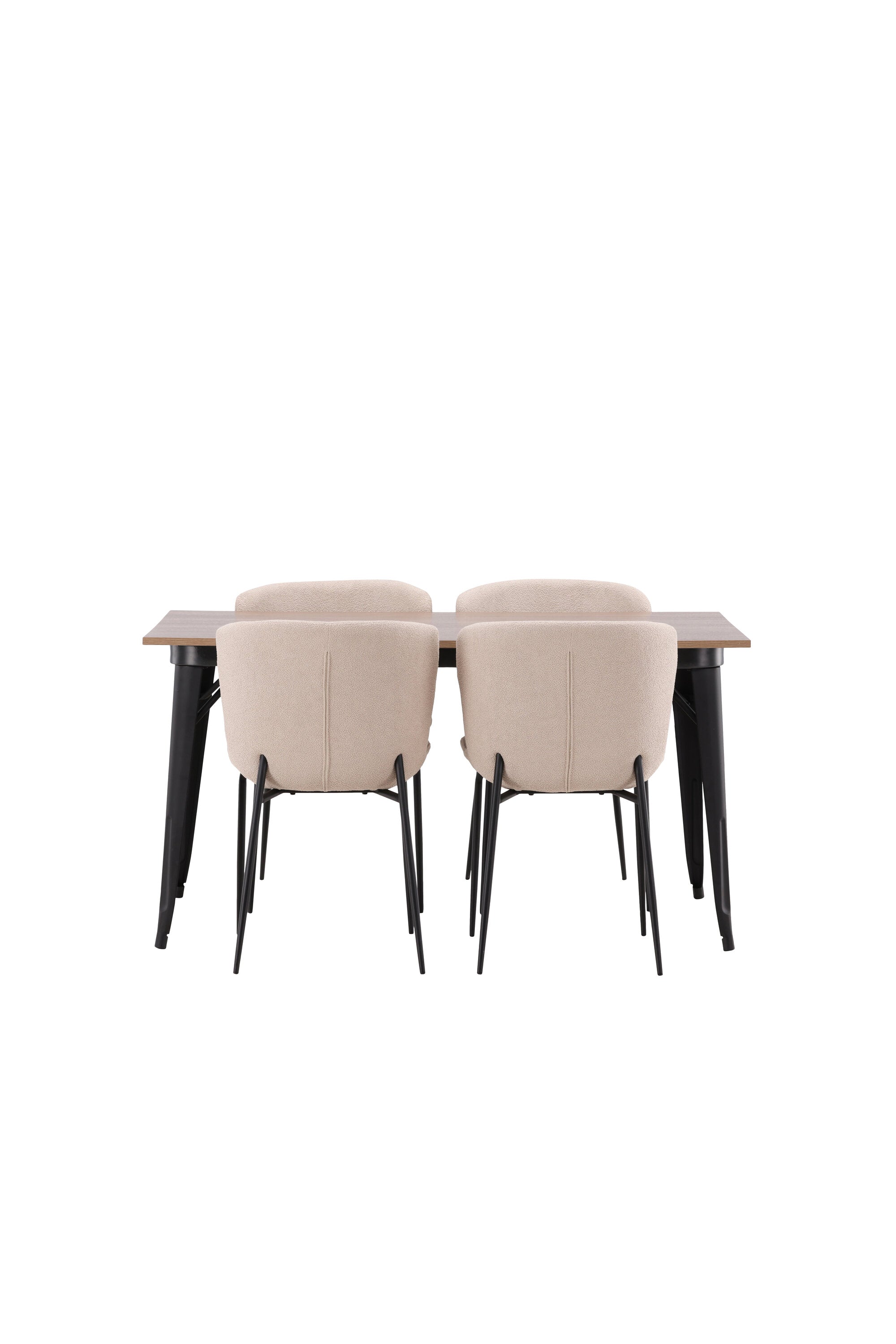 Tempe Esszimmerset + Modesto 140cm/4St. in Beige, Schwarz präsentiert im Onlineshop von KAQTU Design AG. Esszimmerset ist von Venture Home