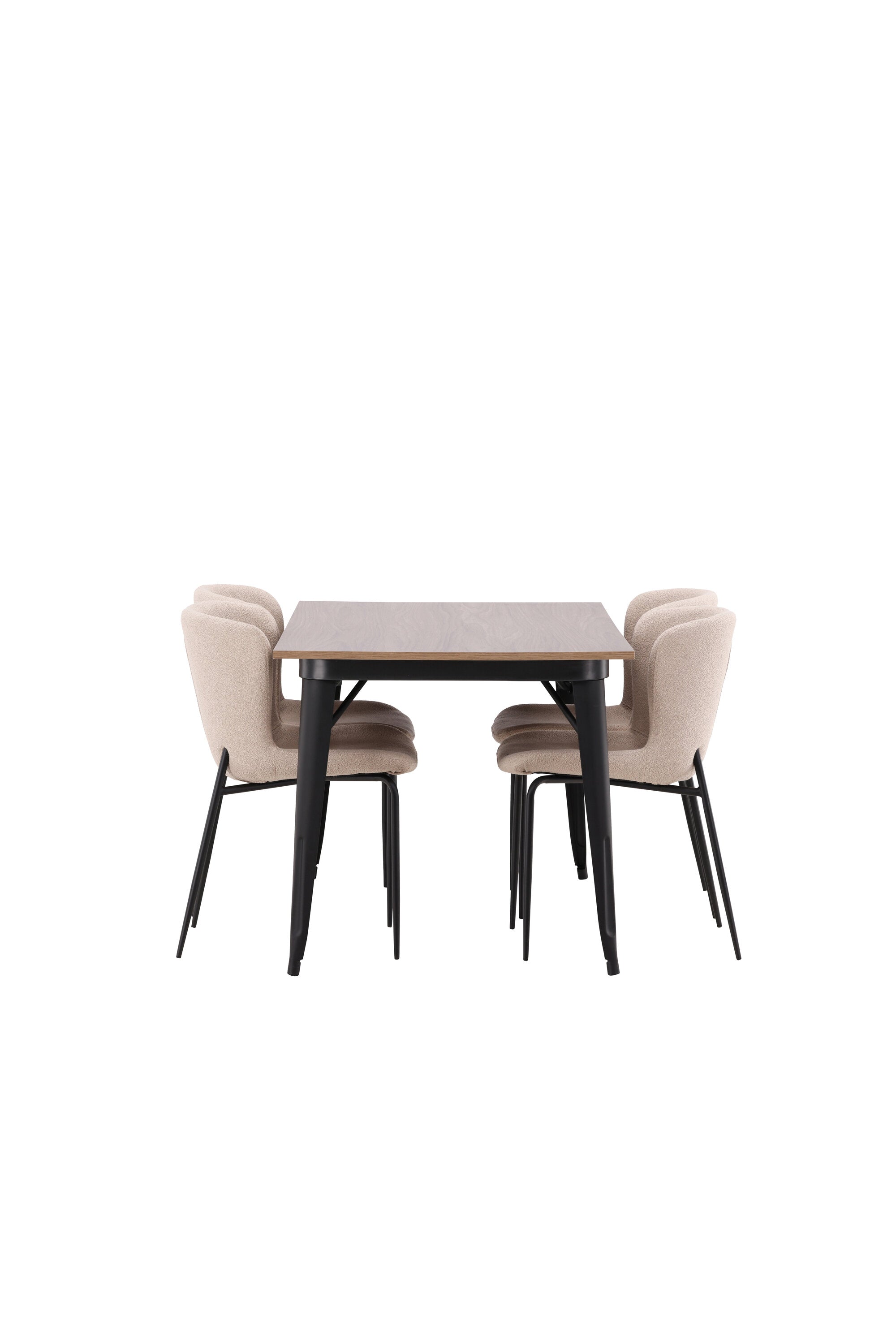 Tempe Esszimmerset + Modesto 140cm/4St. in Beige, Schwarz präsentiert im Onlineshop von KAQTU Design AG. Esszimmerset ist von Venture Home
