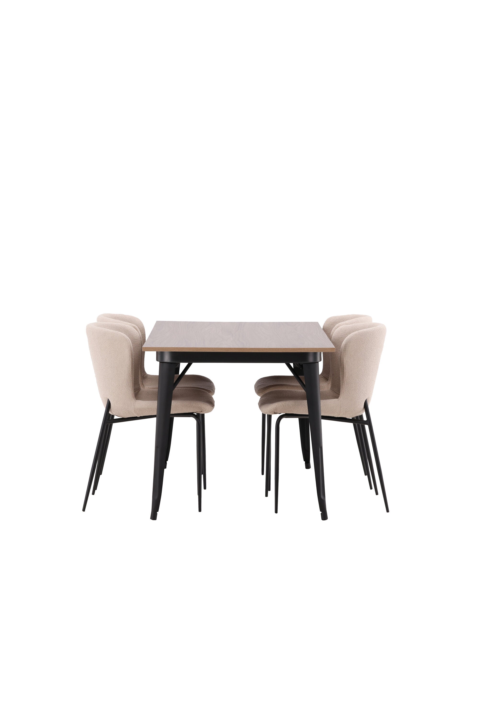 Tempe Esszimmerset + Modesto 140cm/4St. in Beige, Schwarz präsentiert im Onlineshop von KAQTU Design AG. Esszimmerset ist von Venture Home