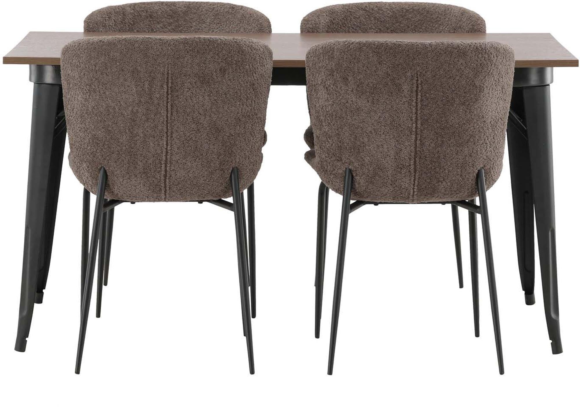 Modernes Esszimmerset Tempe + Modesto, 140cm, 4 Stühle, von Venture Home.