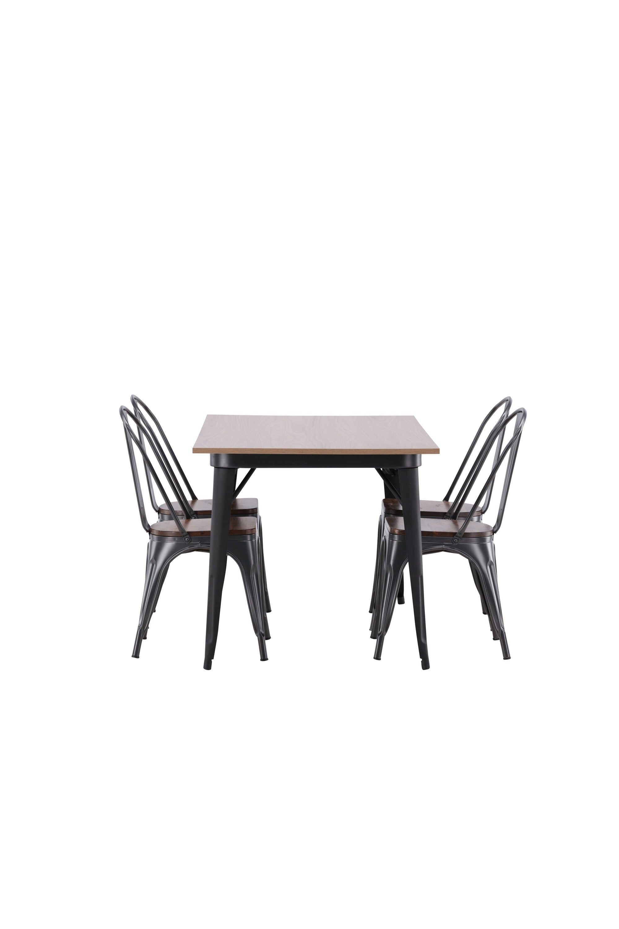 Tempe Esszimmerset + Tempe 140cm/4St. in Dunkelgrau, Walnuss präsentiert im Onlineshop von KAQTU Design AG. Esszimmerset ist von Venture Home
