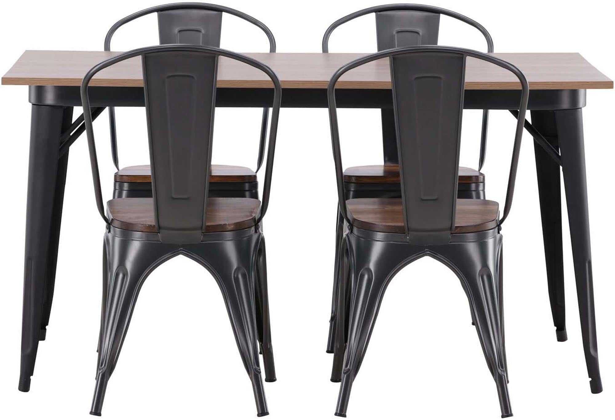 Elegantes Tempe Esszimmerset 140cm mit 4 Stühlen von Venture Home.