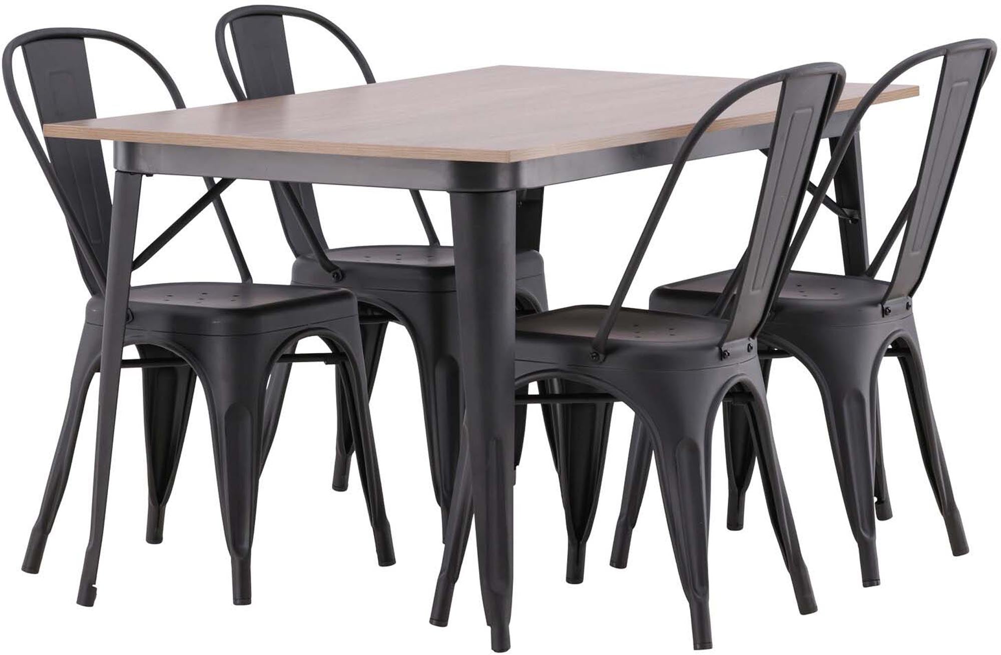 Stilvolles Tempe Esszimmerset 140cm mit 4 Stühlen von Venture Home.