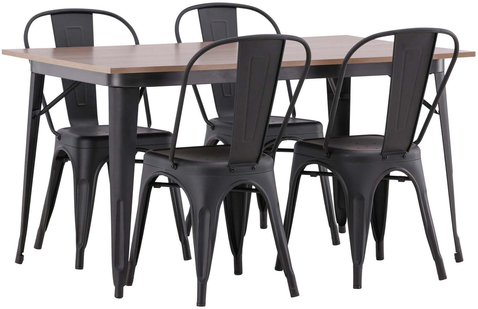 Modernes Tempe Esszimmerset 140cm mit 4 Stühlen von Venture Home.