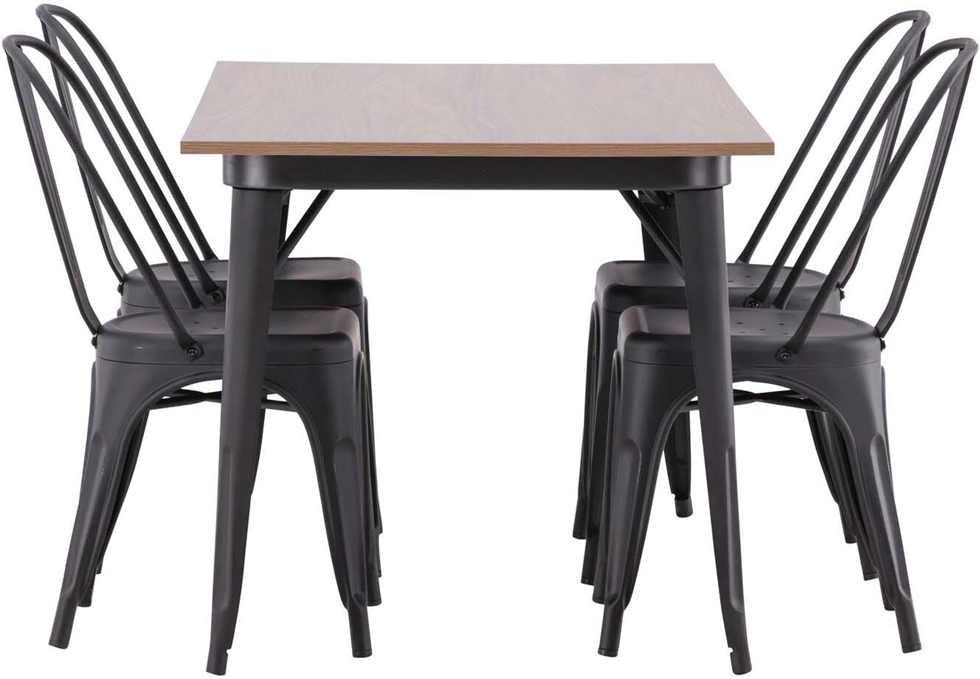 Stilvolles Tempe Esszimmerset 140cm mit 4 Stühlen von Venture Home.