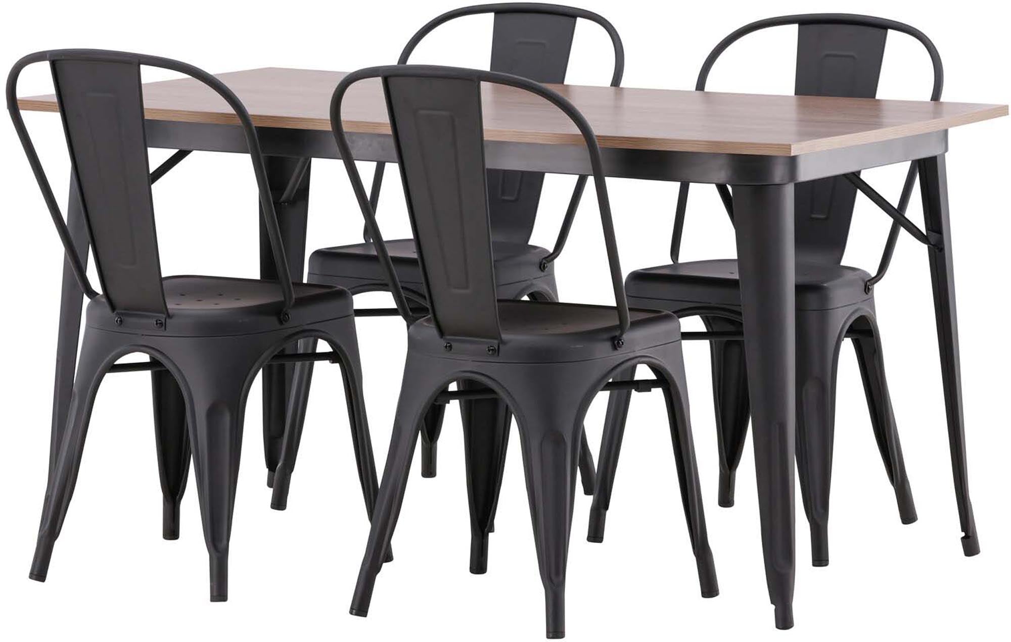 Stilvolles Tempe Esszimmerset 140cm mit 4 Stühlen von Venture Home.