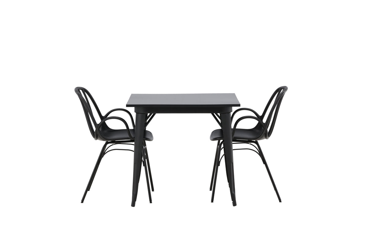Tempe Esszimmerset + Dyrön 80cm/2St. in Schwarz präsentiert im Onlineshop von KAQTU Design AG. Esszimmerset ist von Venture Home