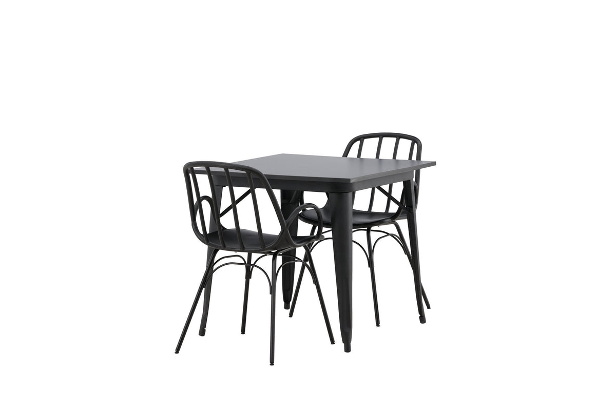 Tempe Esszimmerset + Dyrön 80cm/2St. in Schwarz präsentiert im Onlineshop von KAQTU Design AG. Esszimmerset ist von Venture Home