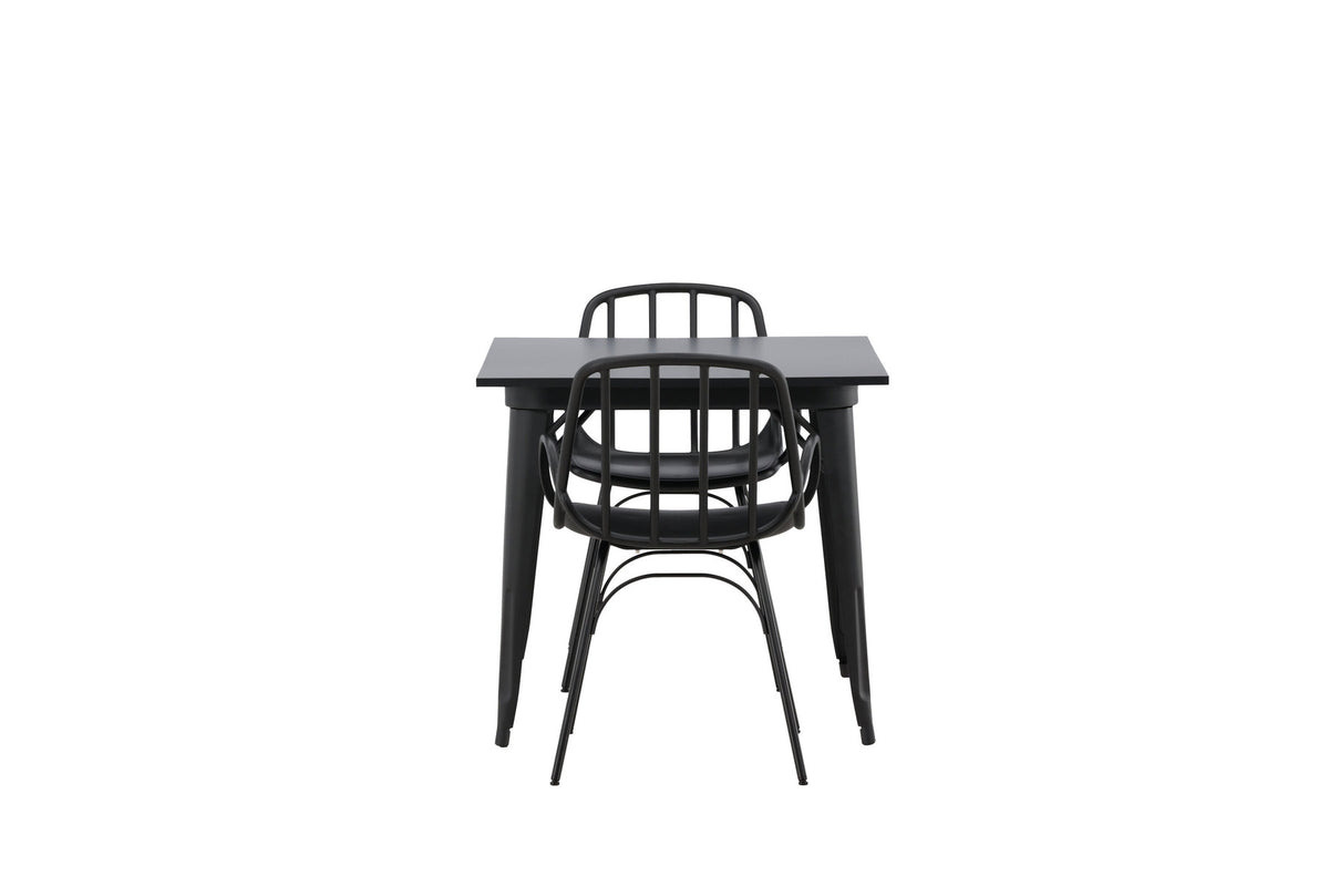 Tempe Esszimmerset + Dyrön 80cm/2St. in Schwarz präsentiert im Onlineshop von KAQTU Design AG. Esszimmerset ist von Venture Home