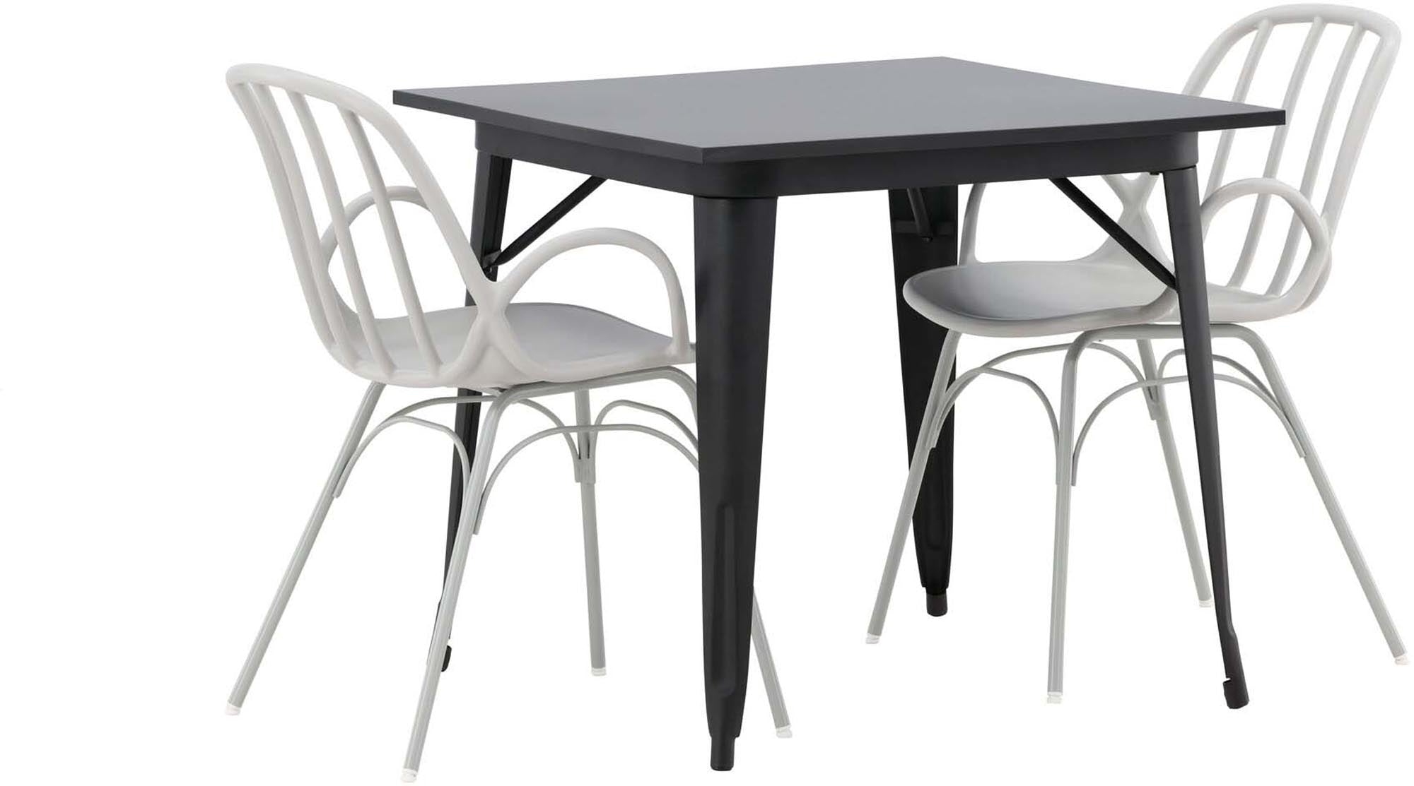 Tempe Esszimmerset + Dyrön 80cm/2St. in Greige präsentiert im Onlineshop von KAQTU Design AG. Esszimmerset ist von Venture Home