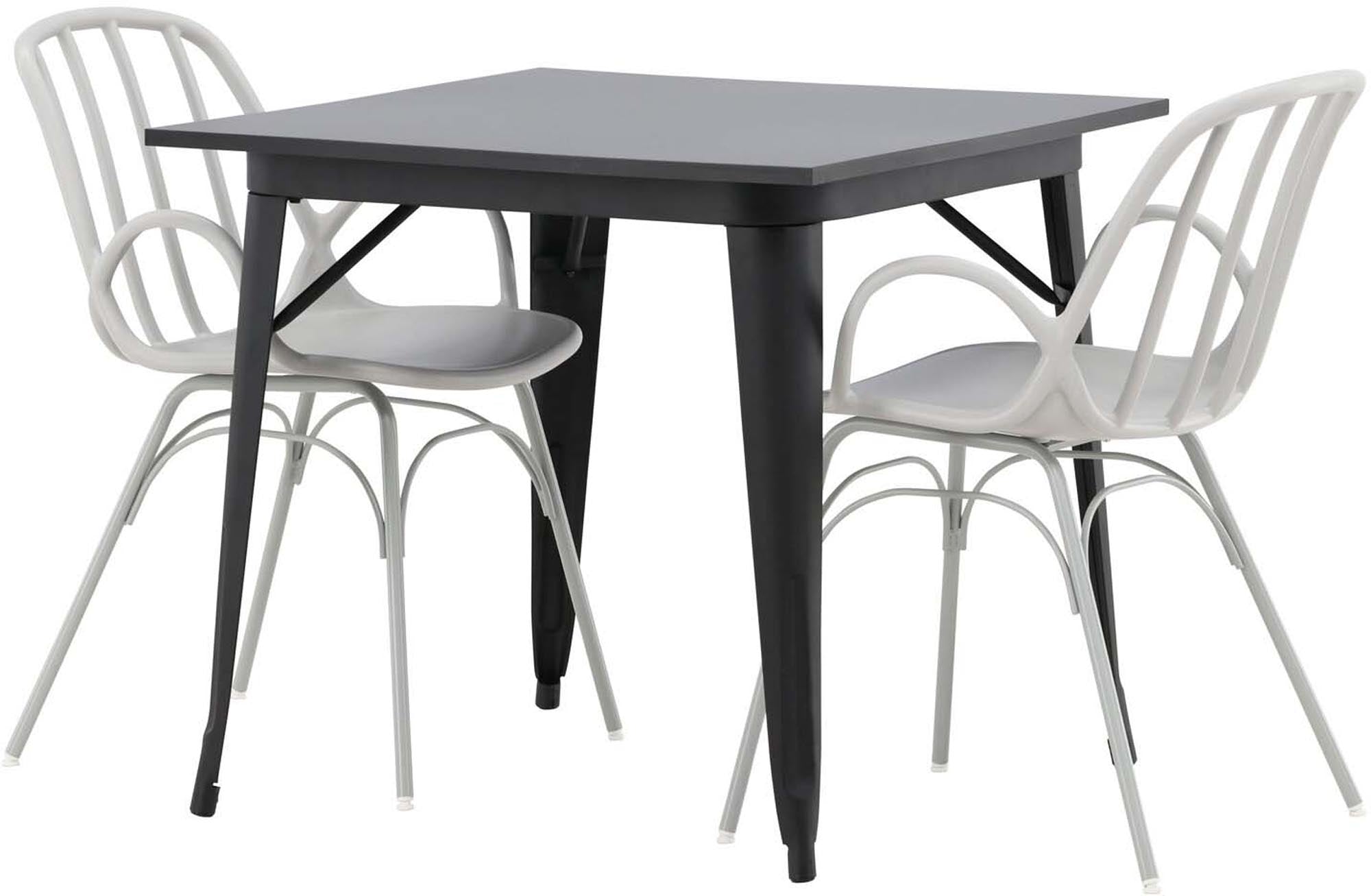 Tempe Esszimmerset + Dyrön 80cm/2St. in Greige präsentiert im Onlineshop von KAQTU Design AG. Esszimmerset ist von Venture Home