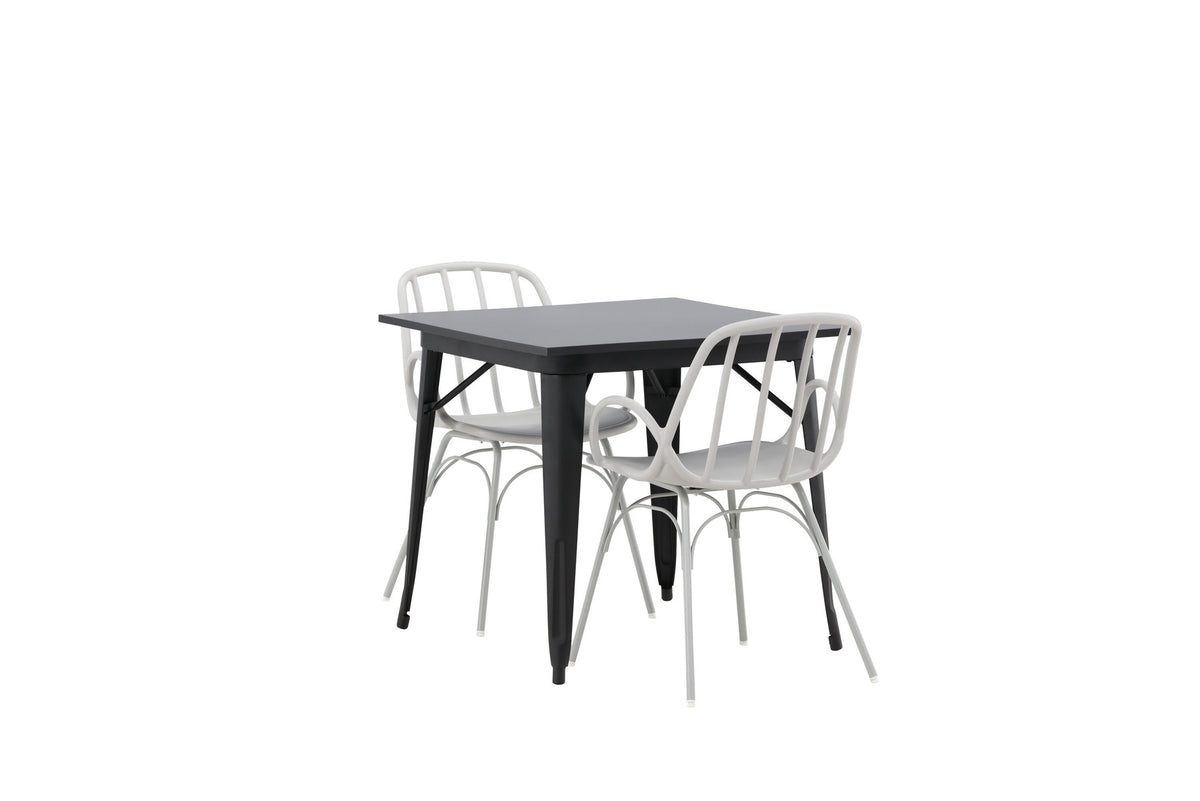 Tempe Esszimmerset + Dyrön 80cm/2St. in Greige präsentiert im Onlineshop von KAQTU Design AG. Esszimmerset ist von Venture Home