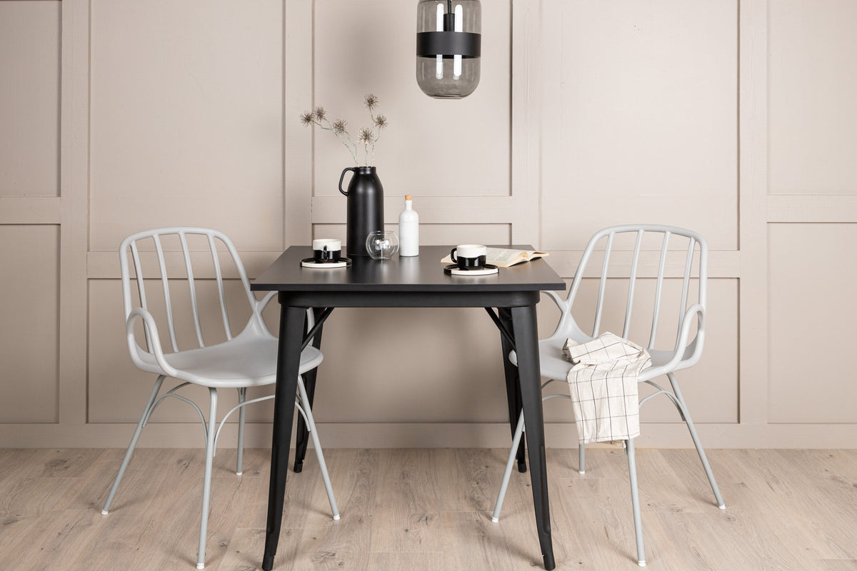 Tempe Esszimmerset + Dyrön 80cm/2St. in Greige präsentiert im Onlineshop von KAQTU Design AG. Esszimmerset ist von Venture Home