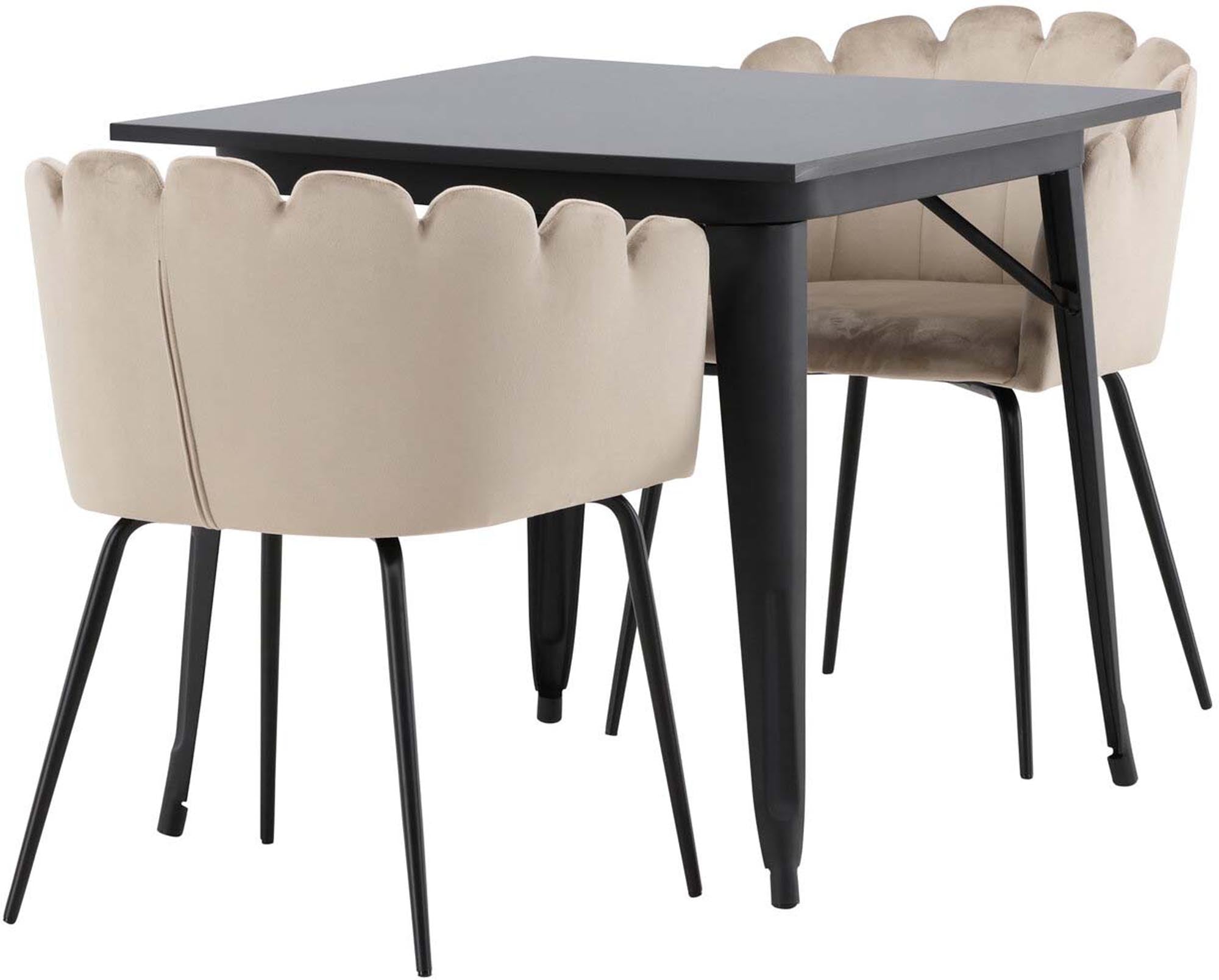 Tempe Esszimmerset + Limhamn Arm. 80cm/2St. in Beige präsentiert im Onlineshop von KAQTU Design AG. Esszimmerset ist von Venture Home