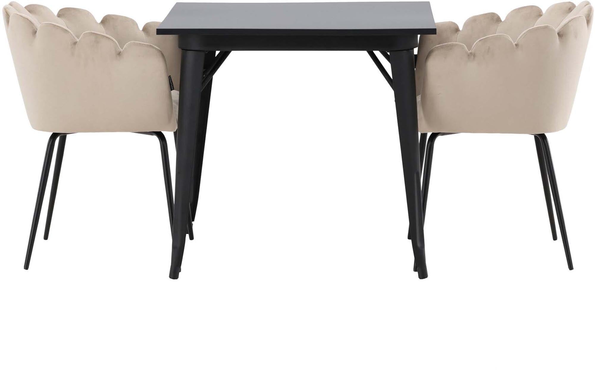 Tempe Esszimmerset + Limhamn Arm. 80cm/2St. in Beige präsentiert im Onlineshop von KAQTU Design AG. Esszimmerset ist von Venture Home