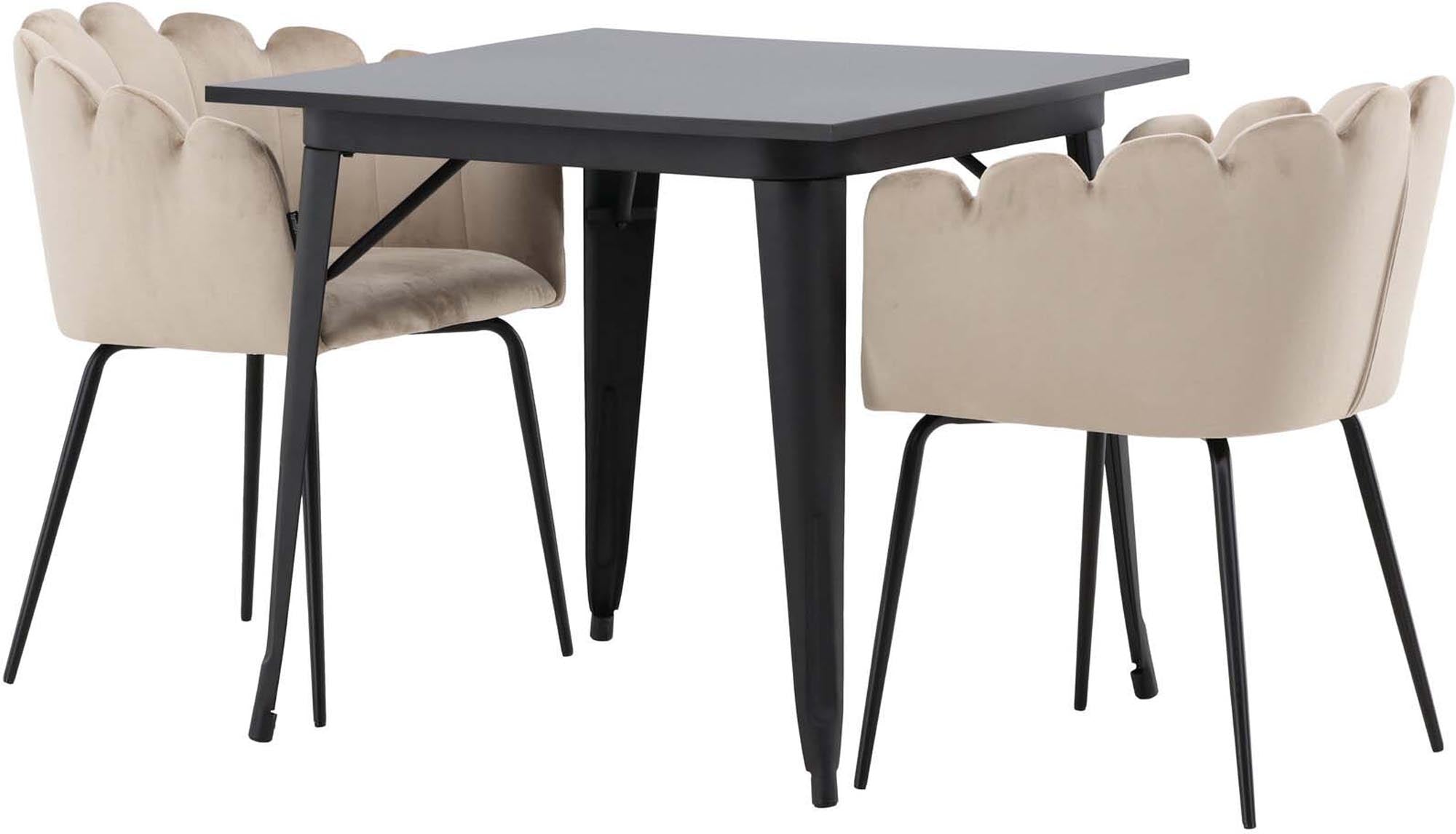 Tempe Esszimmerset + Limhamn Arm. 80cm/2St. in Beige präsentiert im Onlineshop von KAQTU Design AG. Esszimmerset ist von Venture Home