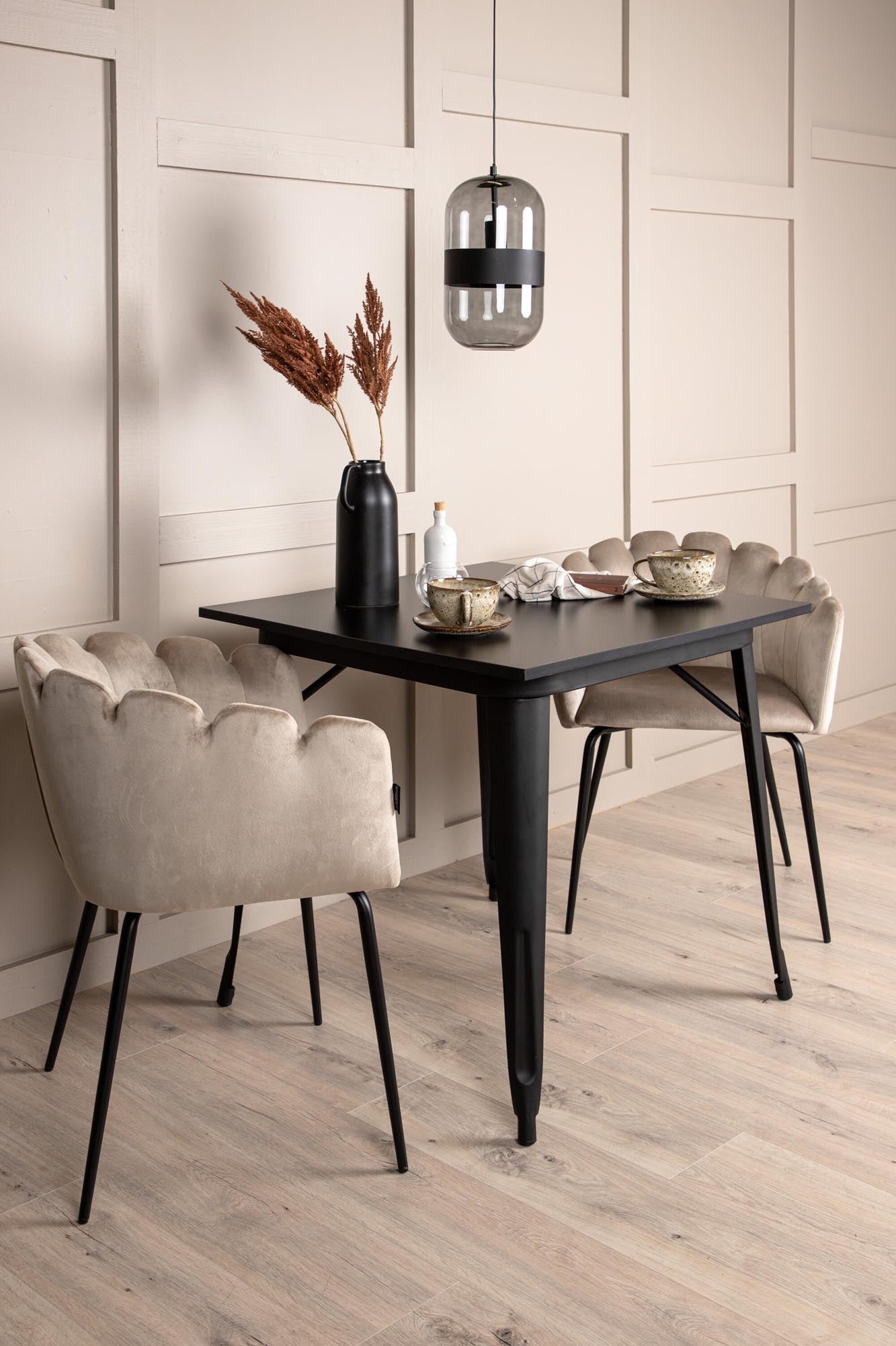 Elegantes Tempe Esszimmerset mit Limhamn Armlehnen, 80cm, 2 Stk.