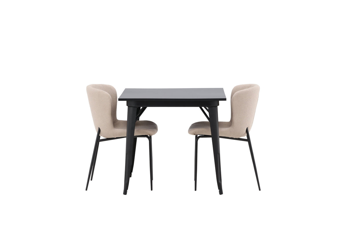 Tempe Esszimmerset + Modesto 80cm/2St. in Beige, Schwarz präsentiert im Onlineshop von KAQTU Design AG. Esszimmerset ist von Venture Home
