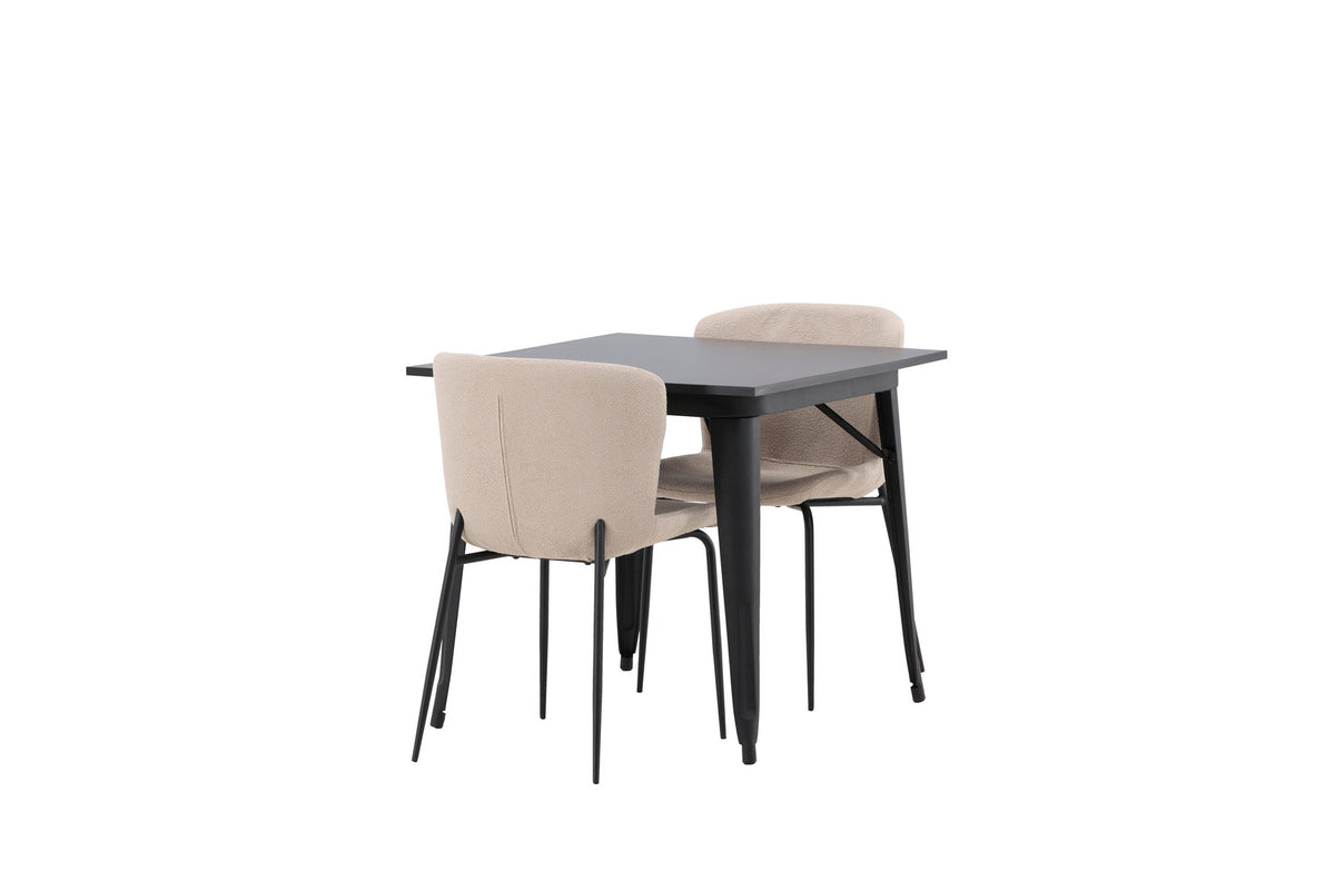 Tempe Esszimmerset + Modesto 80cm/2St. in Beige, Schwarz präsentiert im Onlineshop von KAQTU Design AG. Esszimmerset ist von Venture Home