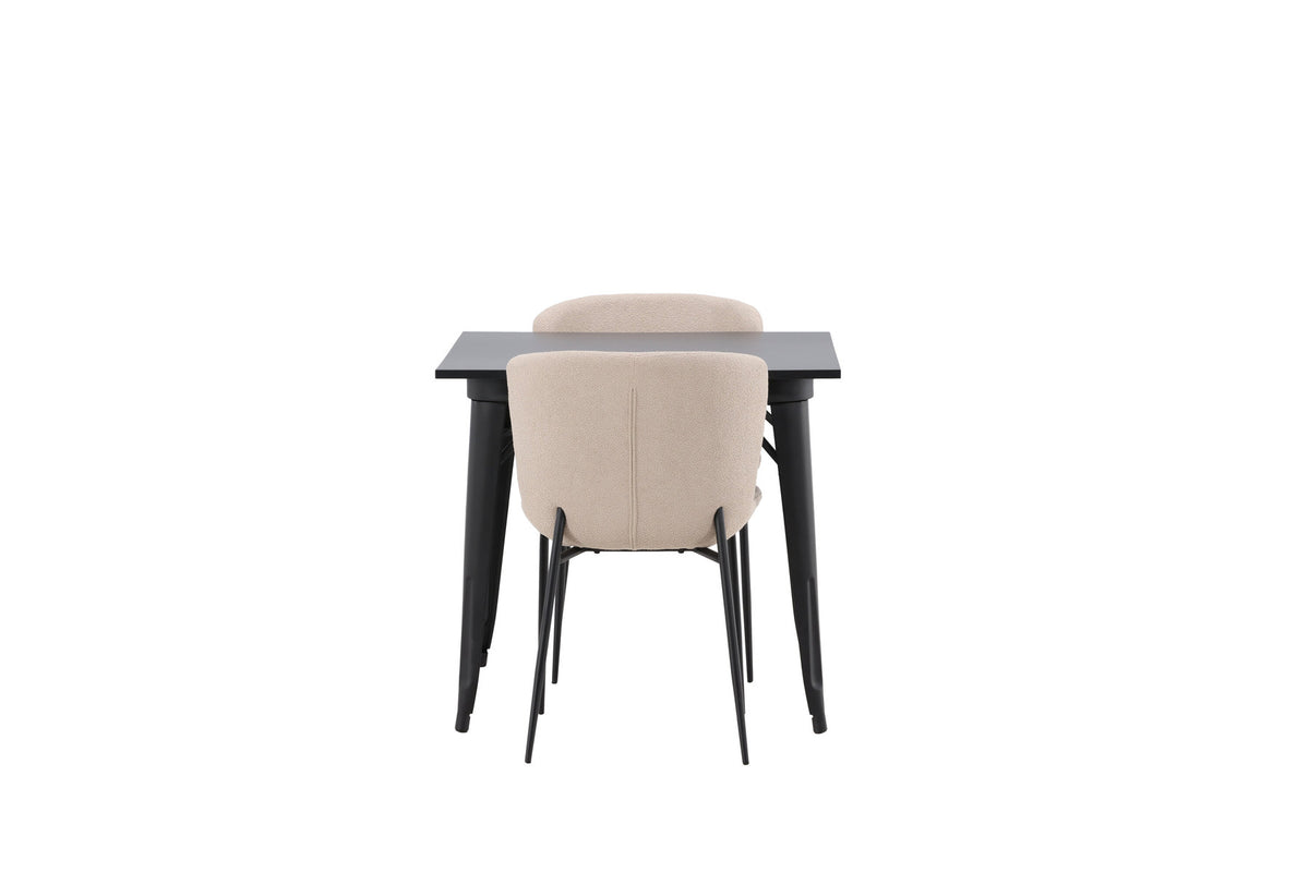 Tempe Esszimmerset + Modesto 80cm/2St. in Beige, Schwarz präsentiert im Onlineshop von KAQTU Design AG. Esszimmerset ist von Venture Home