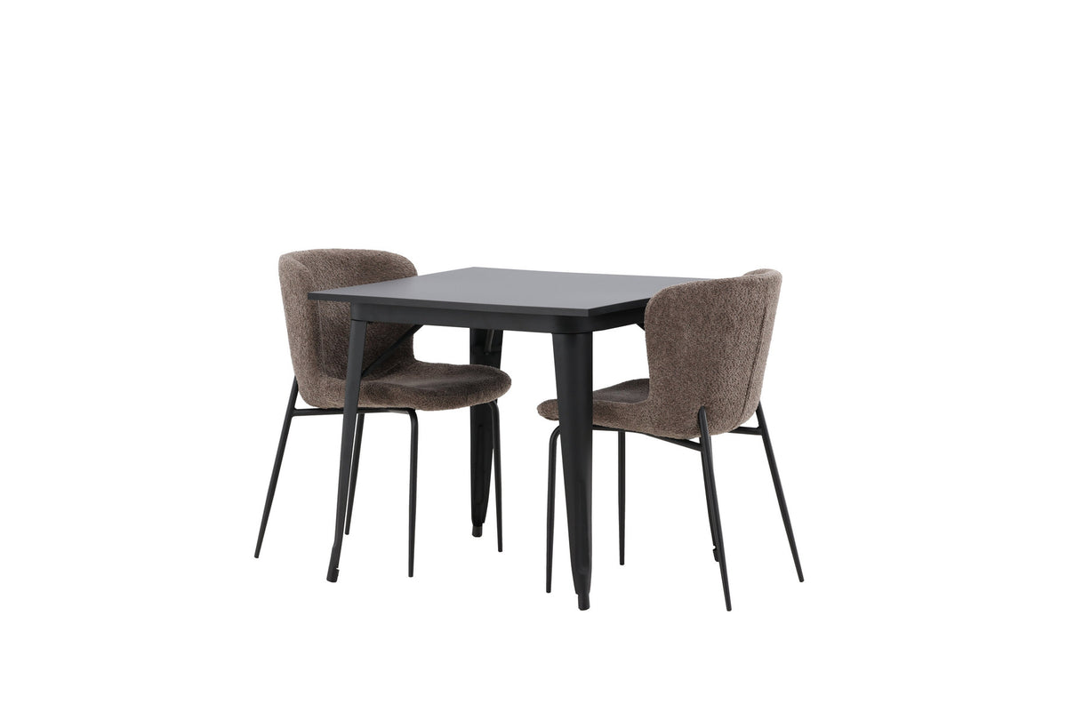 Tempe Esszimmerset + Modesto 80cm/2St. in Schwarz, Dunkelgrau präsentiert im Onlineshop von KAQTU Design AG. Esszimmerset ist von Venture Home